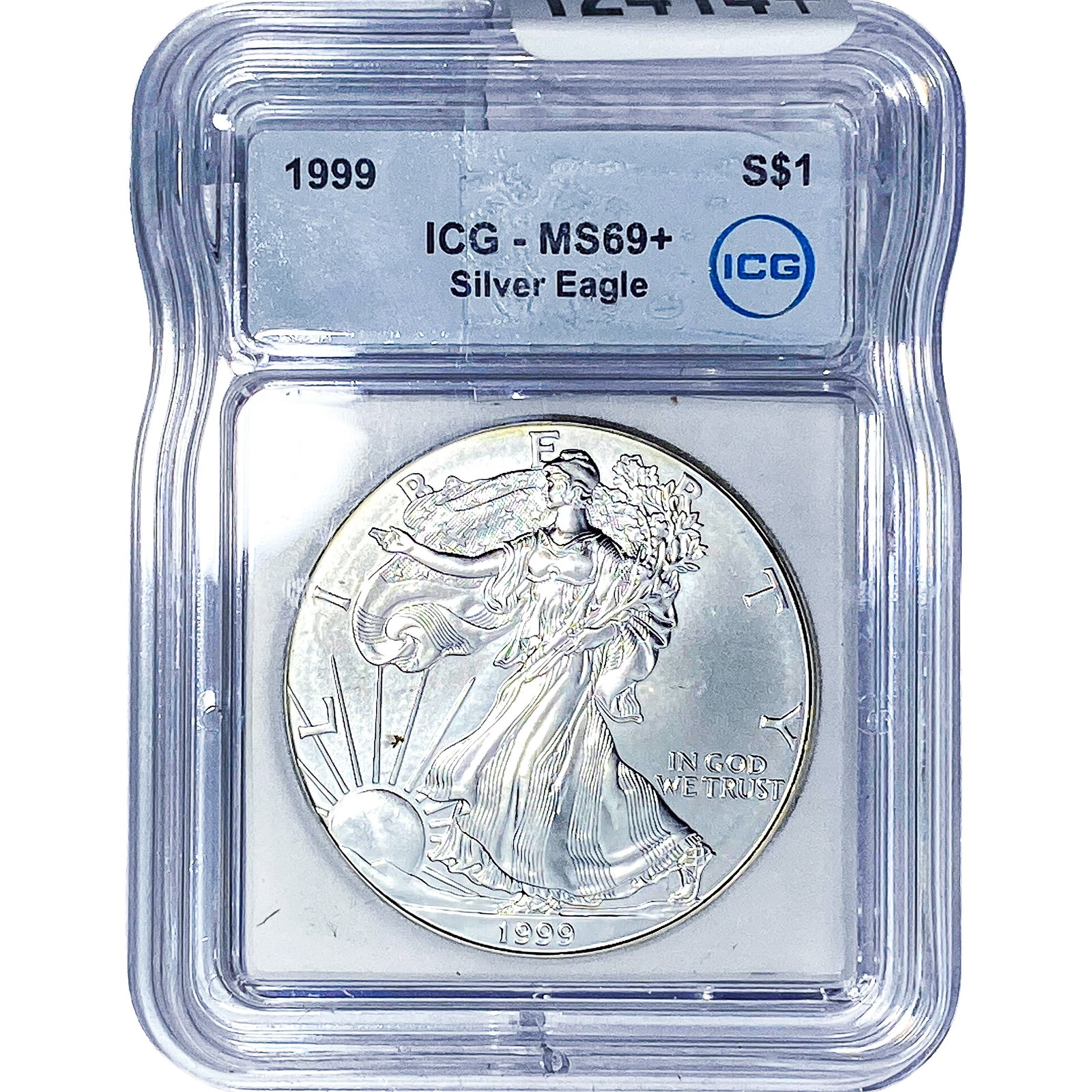 1999 Silver Eagle ICG MS69+: 1999 Silver Eagle ICG MS69+
