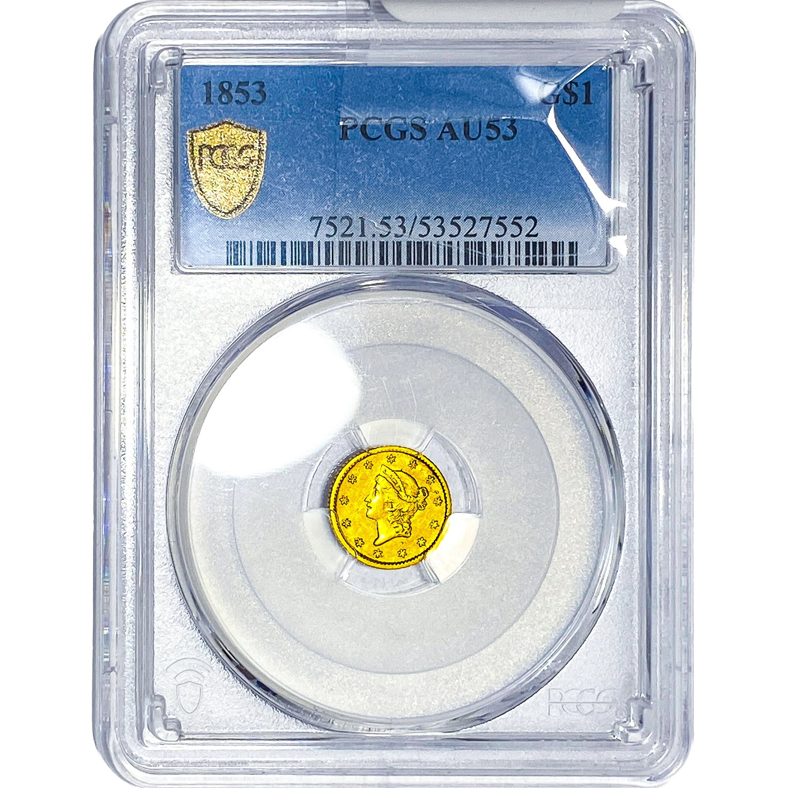 1853 Rare Gold Dollar PCGS AU53 (1 of 4)