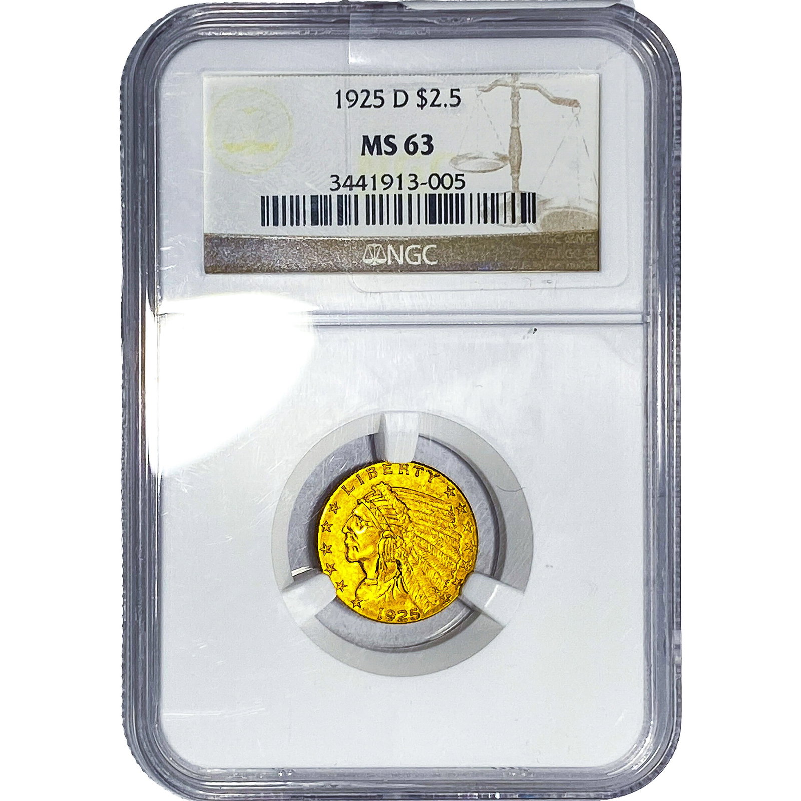 1925-D $2.50 Gold Quarter Eagle NGC MS63 (1 of 4)