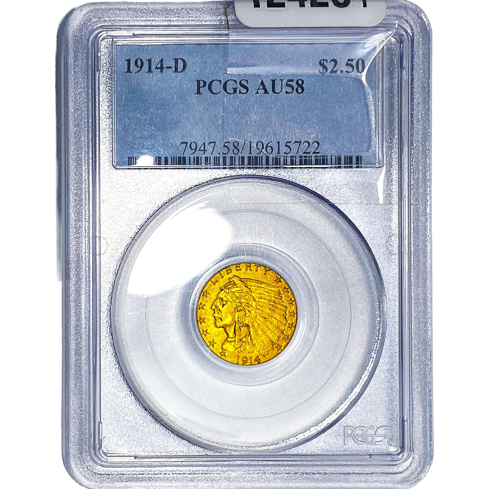 1914-D $2.50 Gold Quarter Eagle PCGS AU58: 1914-D $2.50 Gold Quarter Eagle PCGS AU58