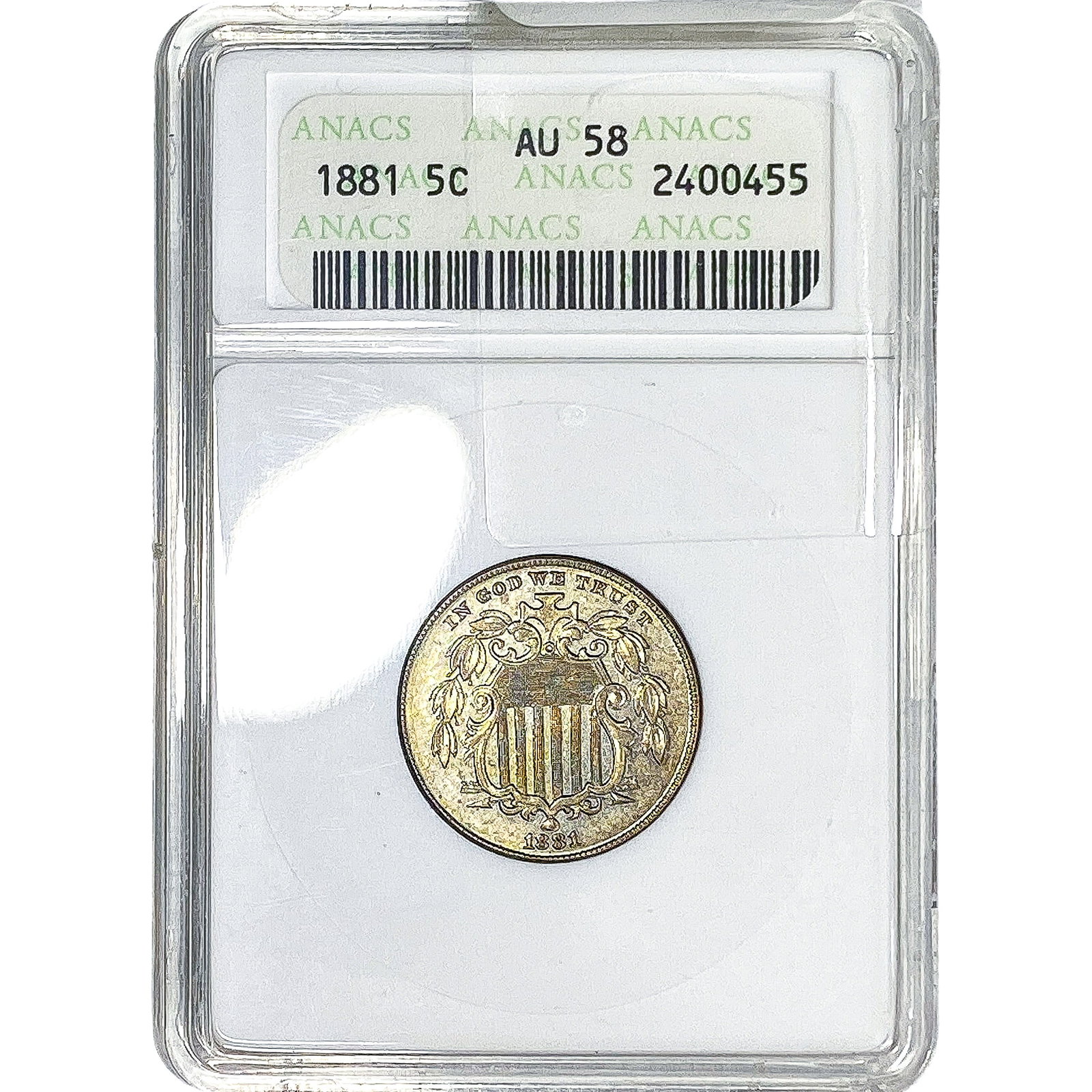 1881 Shield Nickel ANACS AU58 (1 of 4)