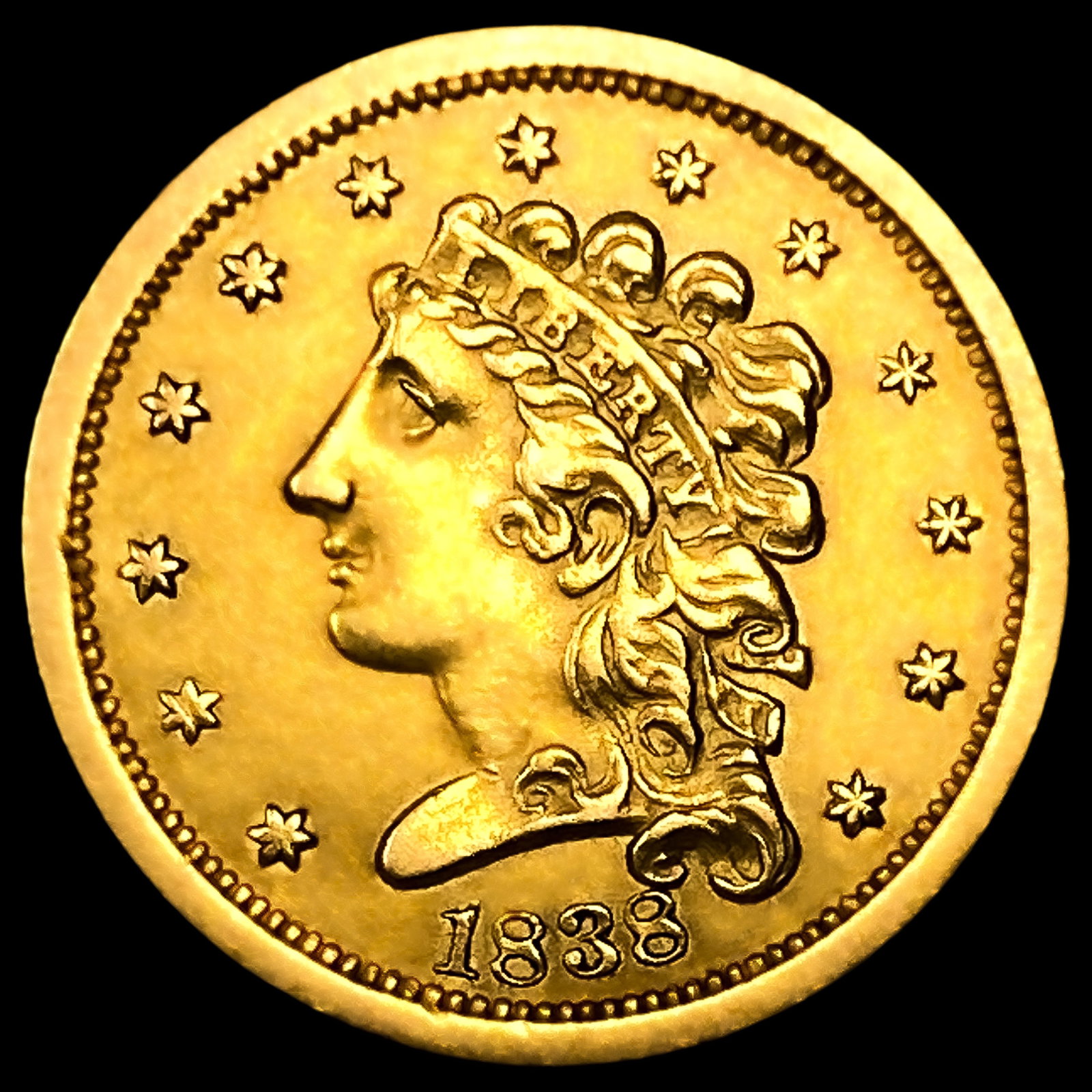 1838 $2.50 Gold Quarter Eagle (1 of 2)