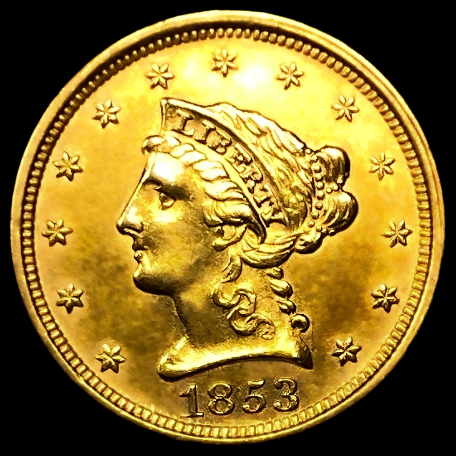 1853 $2.50 Gold Quarter Eagle: 1853 $2.50 Gold Quarter Eagle