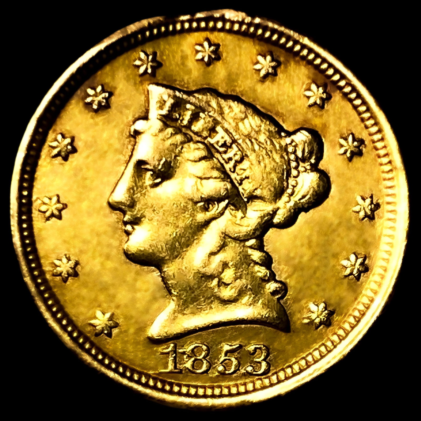 1853 $2.50 Gold Quarter Eagle: 1853 $2.50 Gold Quarter Eagle