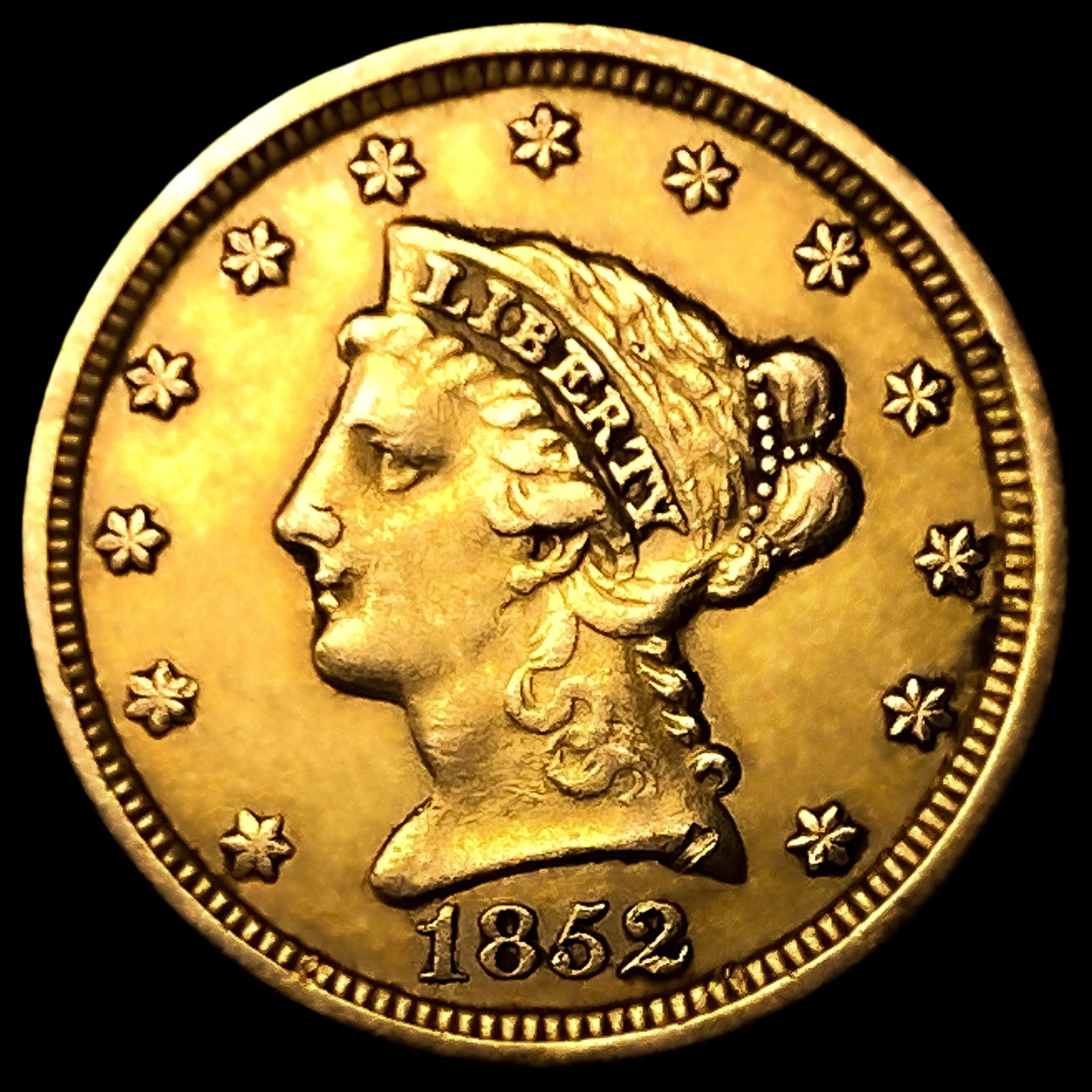 1852 $2.50 Gold Quarter Eagle: 1852 $2.50 Gold Quarter Eagle