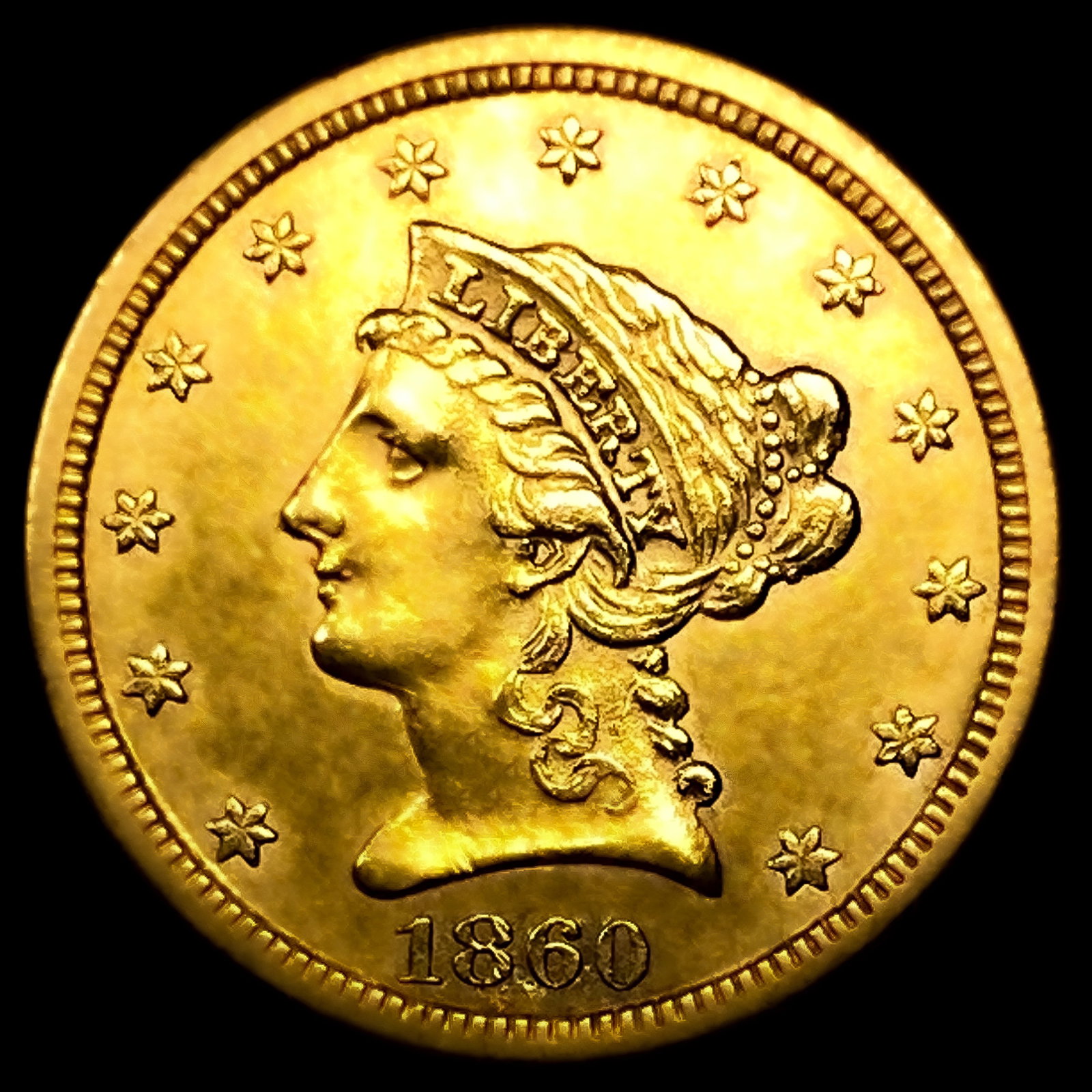 1860 $2.50 Gold Quarter Eagle (1 of 2)