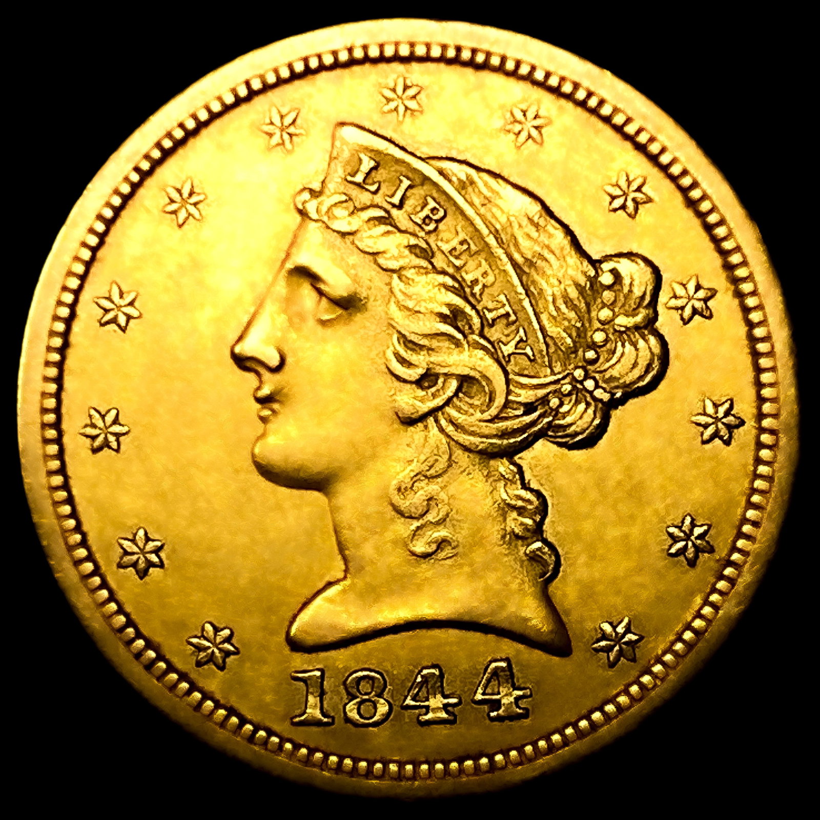1844-O $5 Gold Half Eagle (1 of 2)