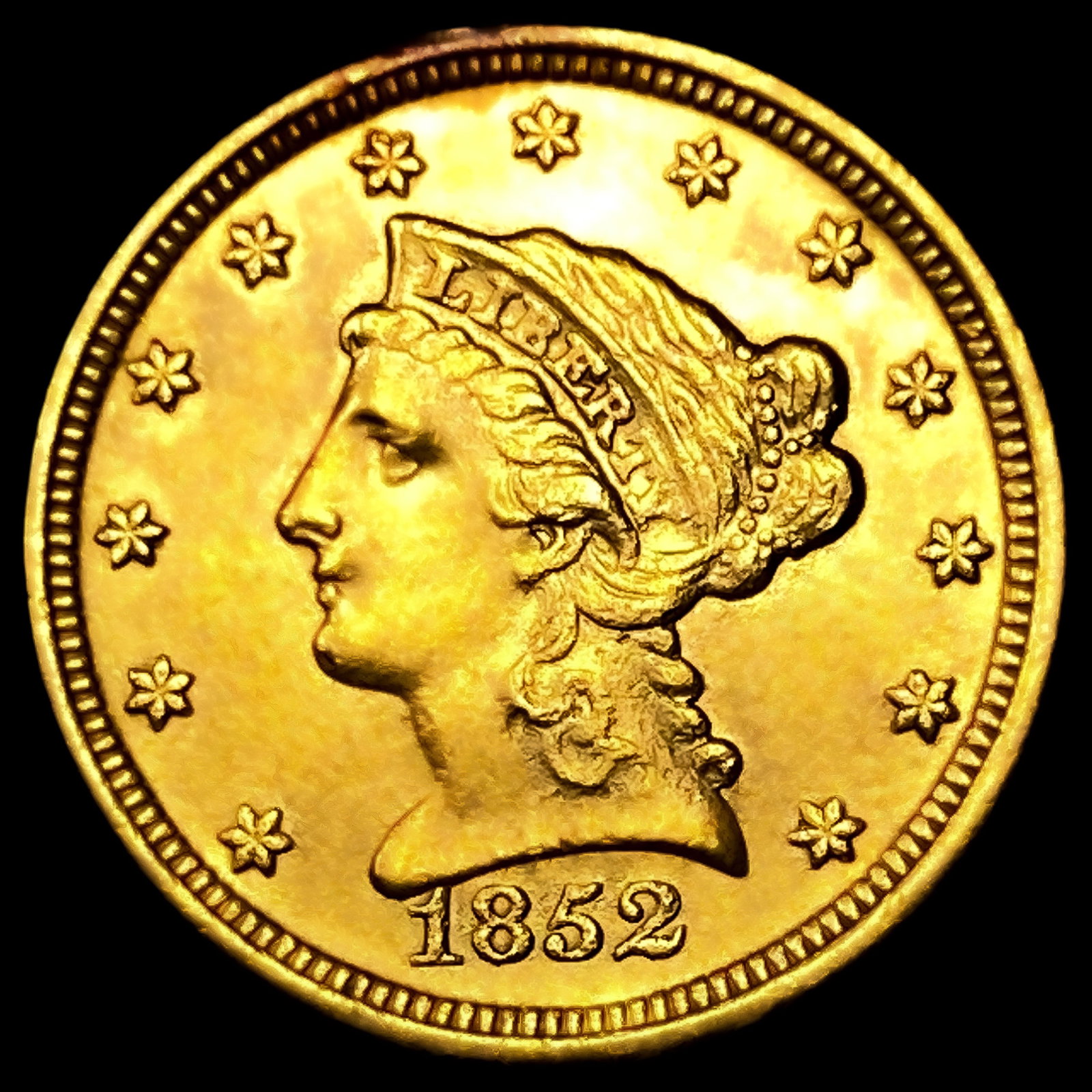 1852 $2.50 Gold Quarter Eagle UNCIRCULATED (1 of 2)