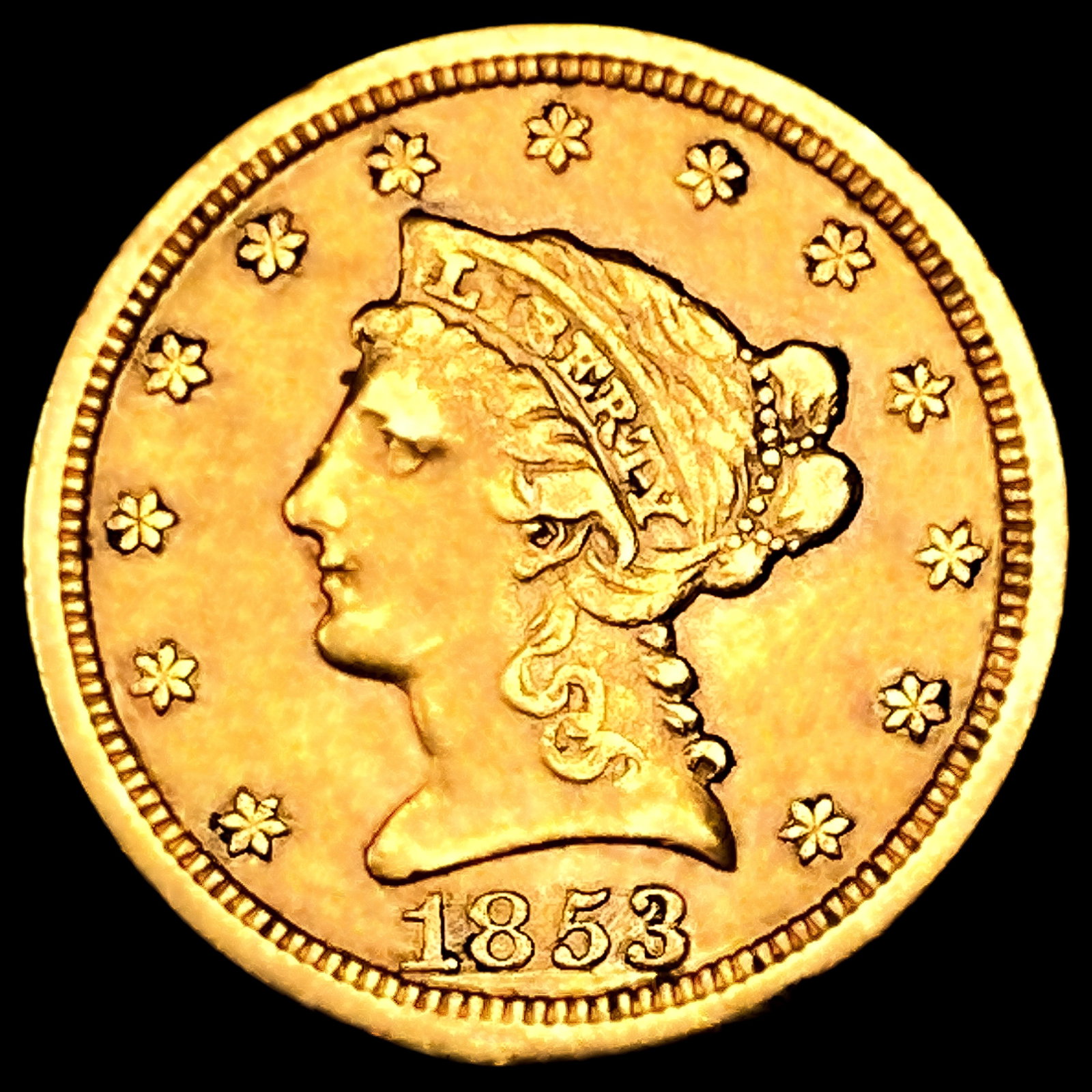 1853 $2.50 Gold Quarter Eagle: 1853 $2.50 Gold Quarter Eagle