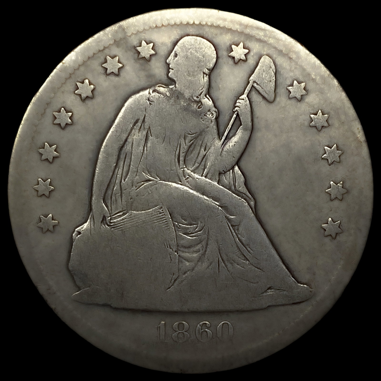 1860-O Seated Liberty Dollar (1 of 2)