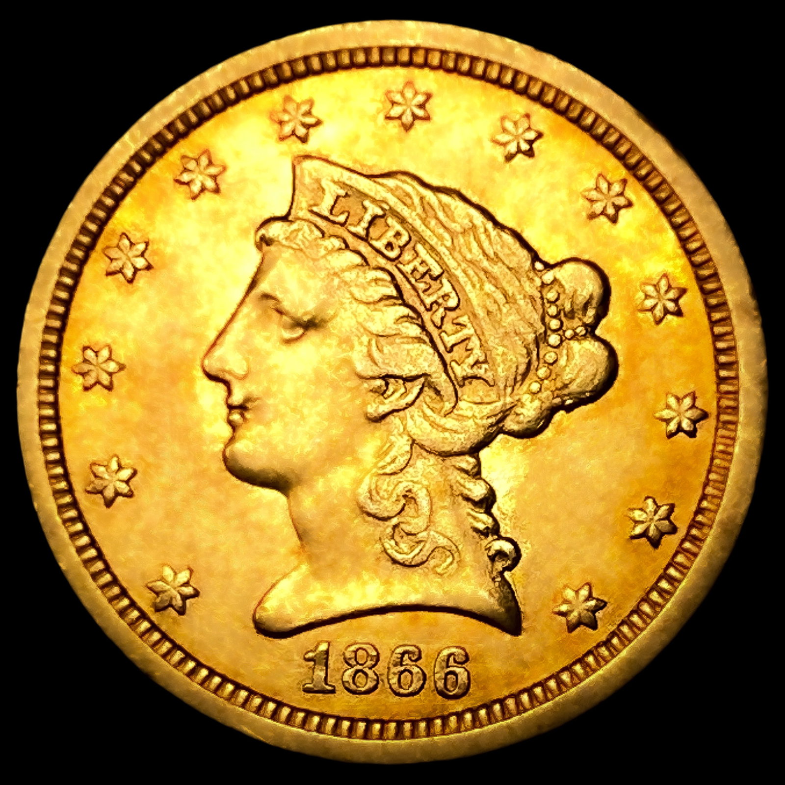 1866 $2.50 Gold Quarter Eagle (1 of 2)
