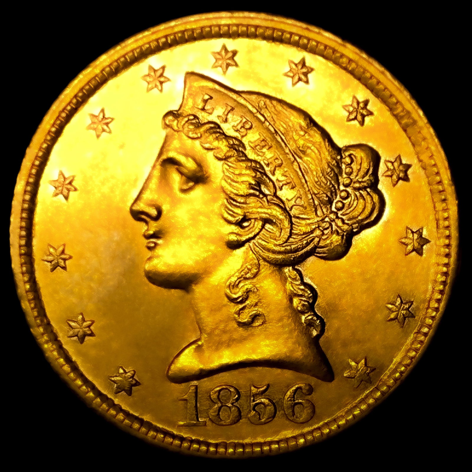 1856-C $5 Gold Half Eagle (1 of 2)