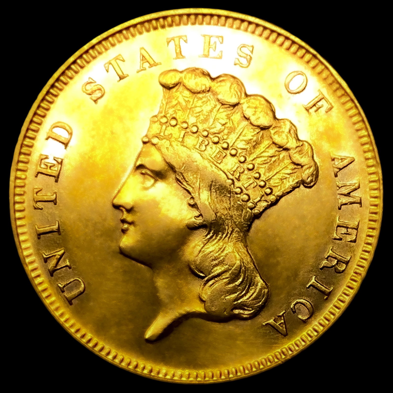 1868 $3 Gold Piece (1 of 2)