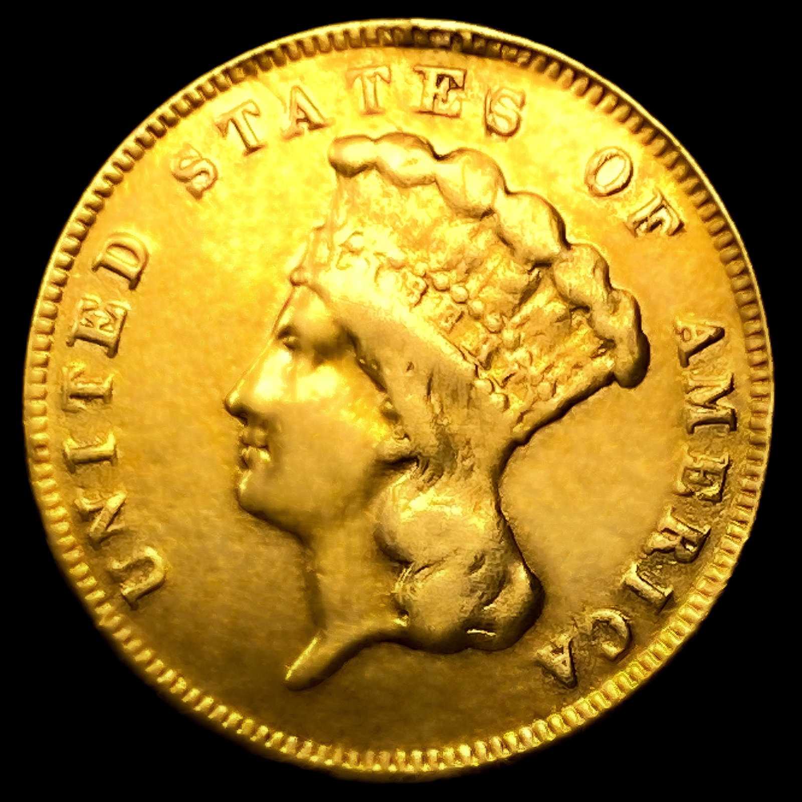 1874 $3 Gold Piece: 1874 $3 Gold Piece