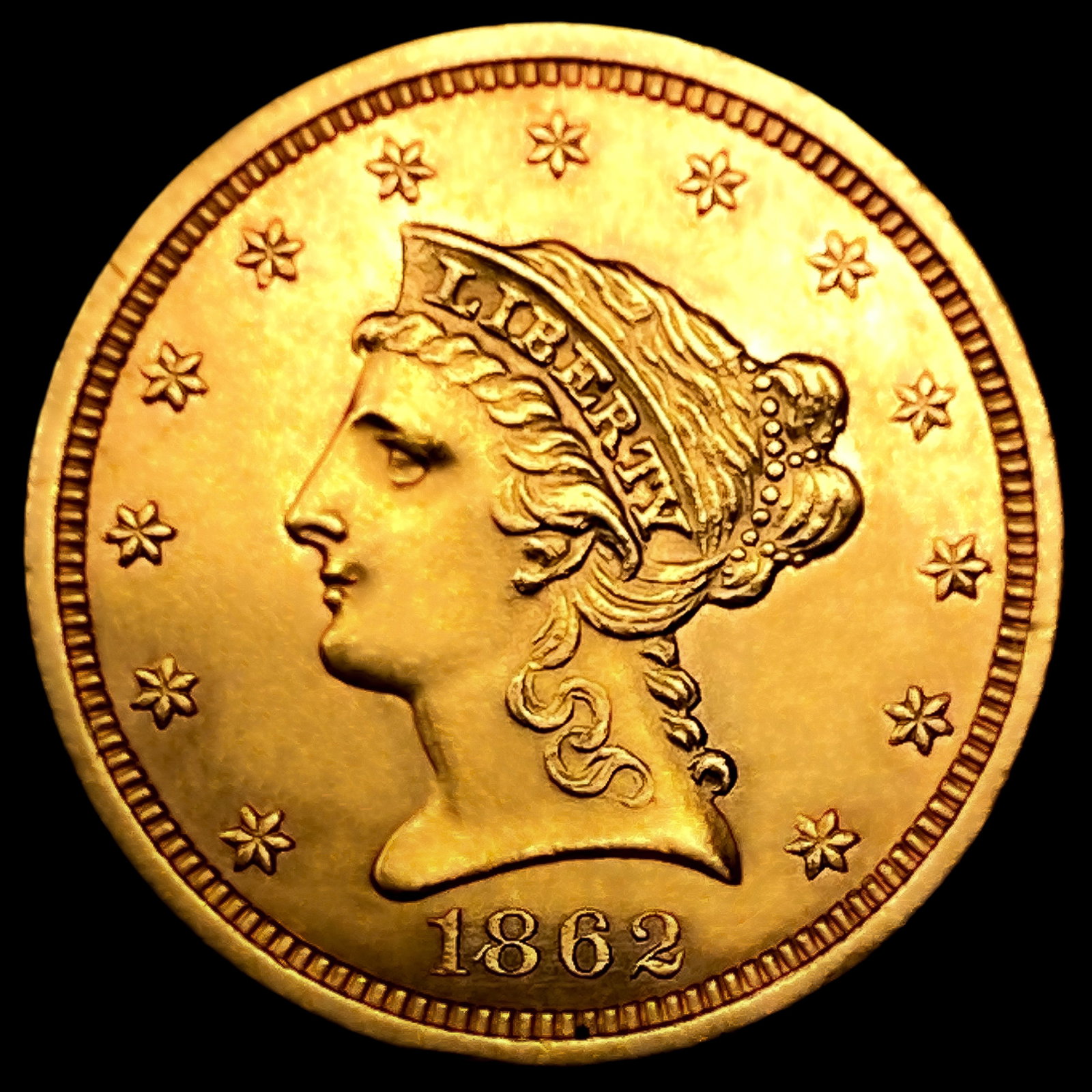 1862 $2.50 Gold Quarter Eagle: 1862 $2.50 Gold Quarter Eagle