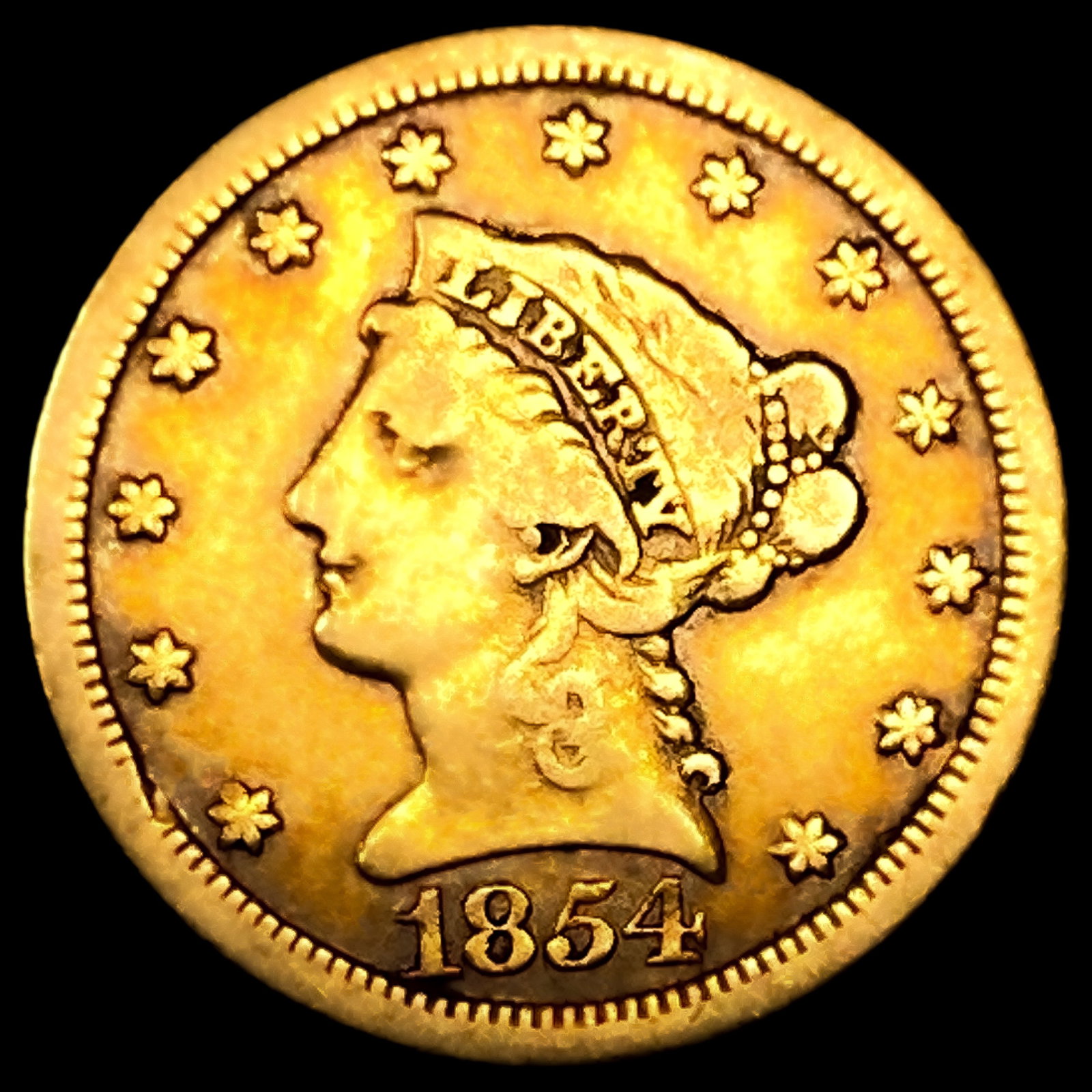 1854-O $2.50 Gold Quarter Eagle: 1854-O $2.50 Gold Quarter Eagle