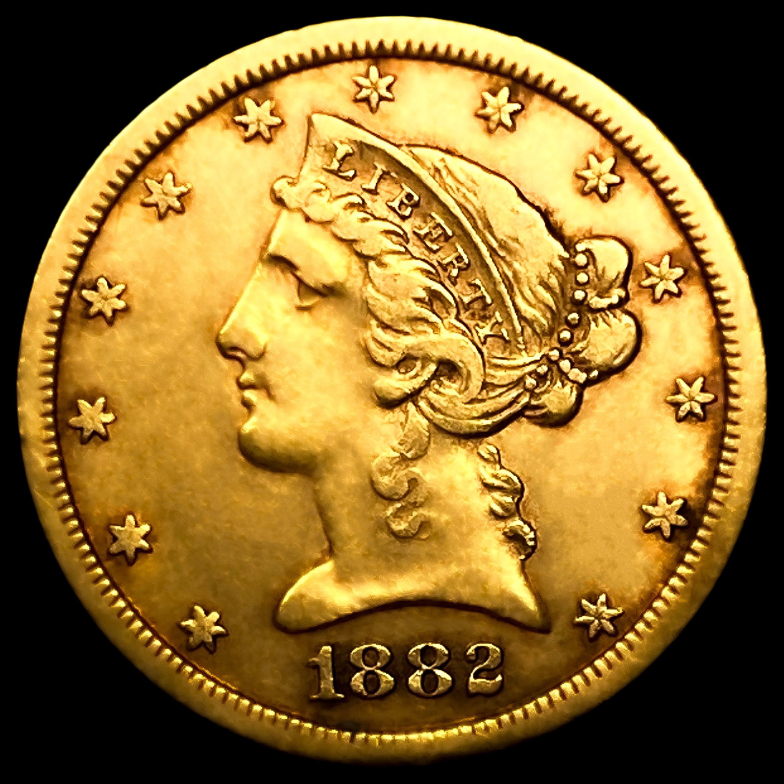1882-CC $5 Gold Half Eagle: 1882-CC $5 Gold Half Eagle