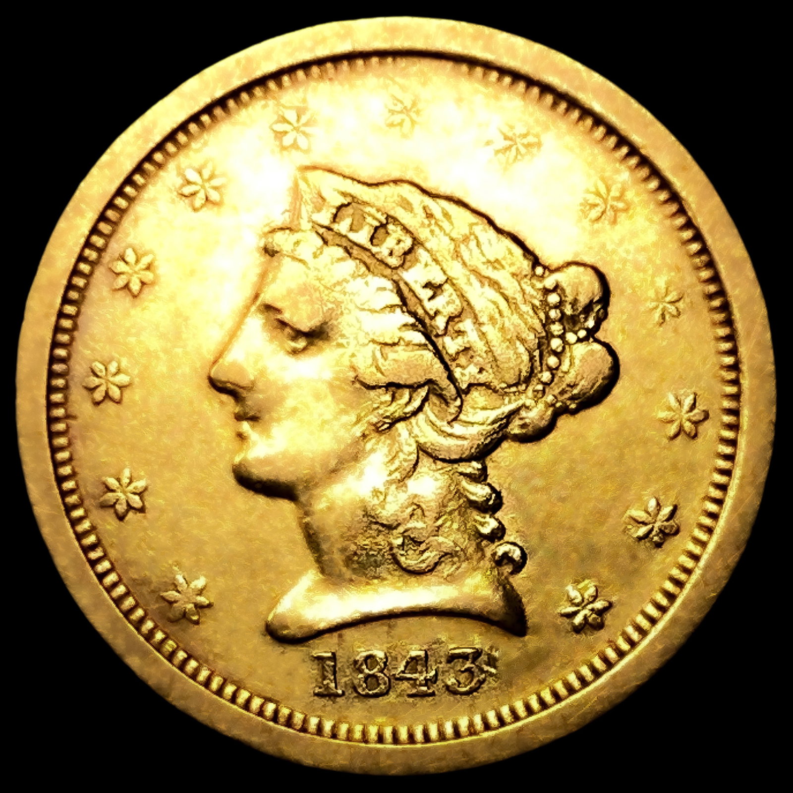 1843-O $2.50 Gold Quarter Eagle: 1843-O $2.50 Gold Quarter Eagle