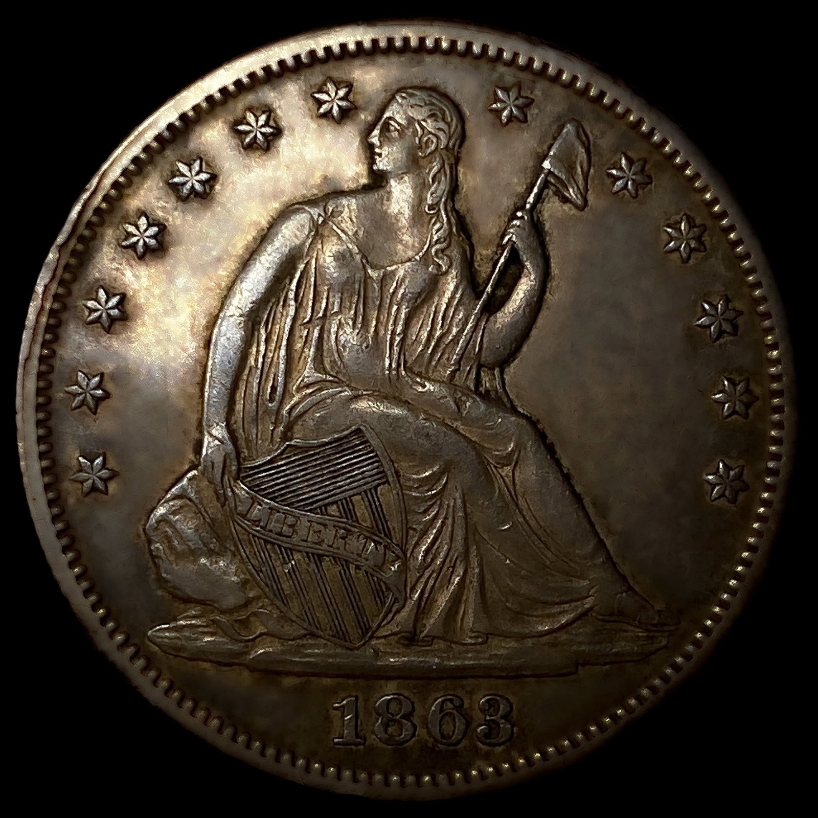 1863 Seated Liberty Half Dollar (1 of 2)
