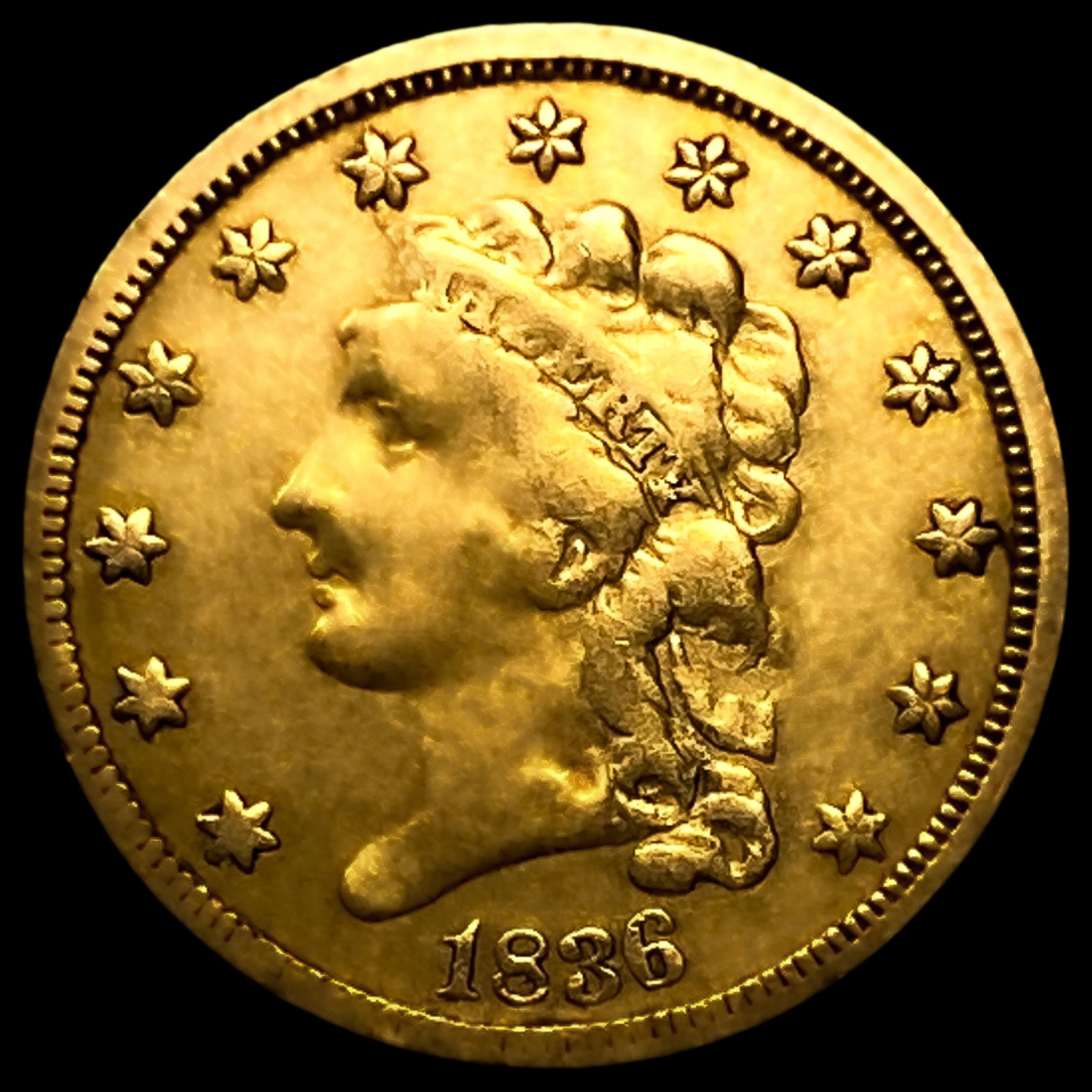 1836 $2.50 Gold Quarter Eagle (1 of 2)