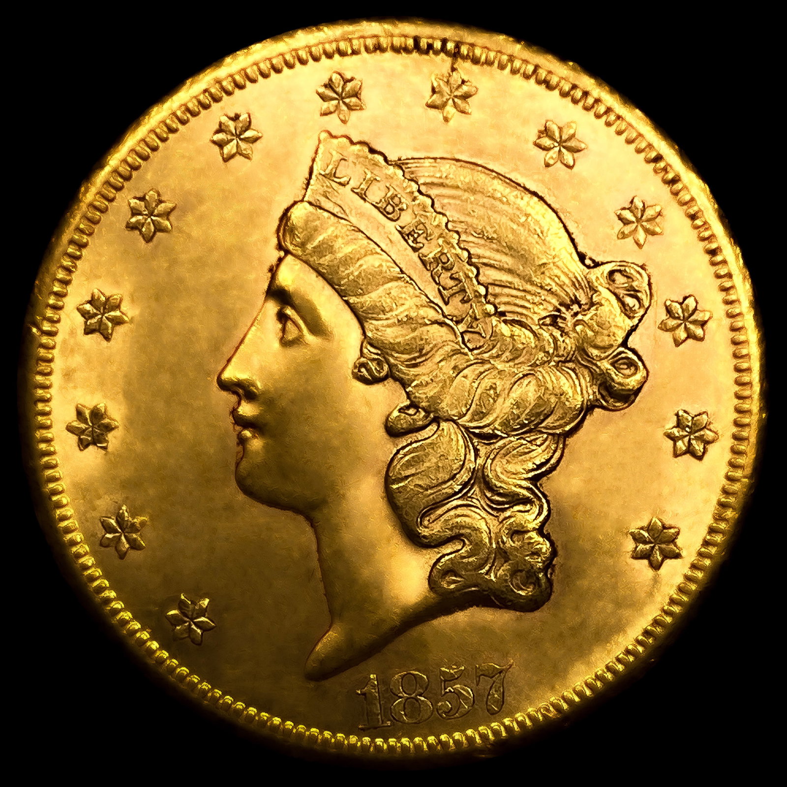 1857-S $20 Gold Double Eagle (1 of 2)