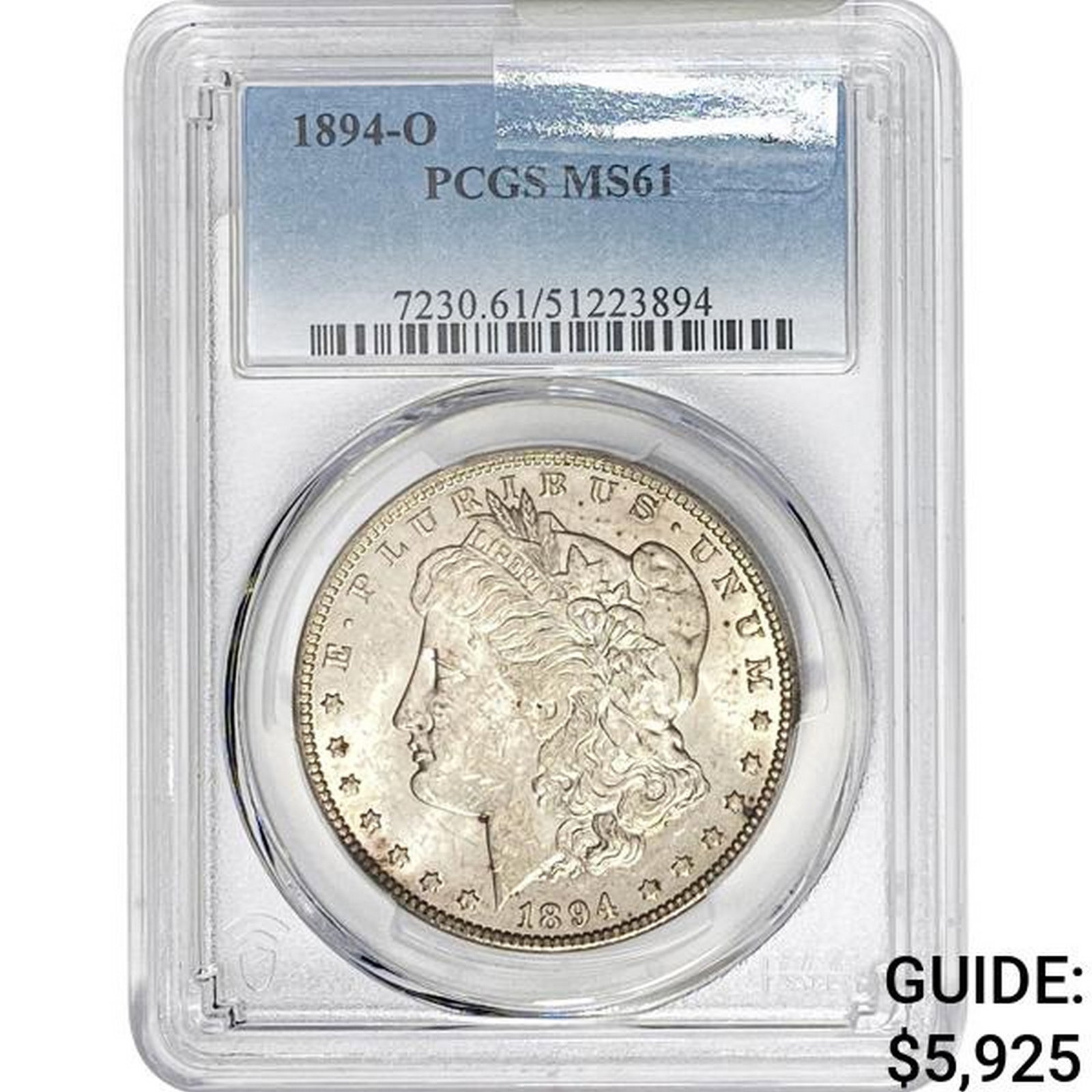 1894-O Morgan Silver Dollar PCGS MS61: 1894-O Morgan Silver Dollar PCGS MS61