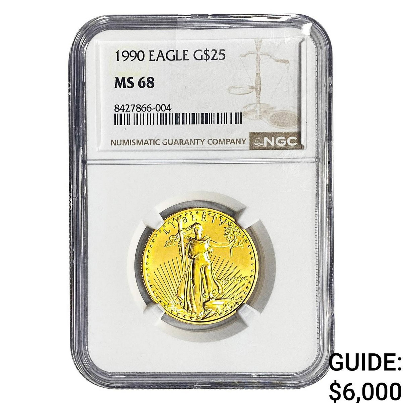 1990 1/2oz Gold American Eagle $25 NGC MS68 (1 of 2)