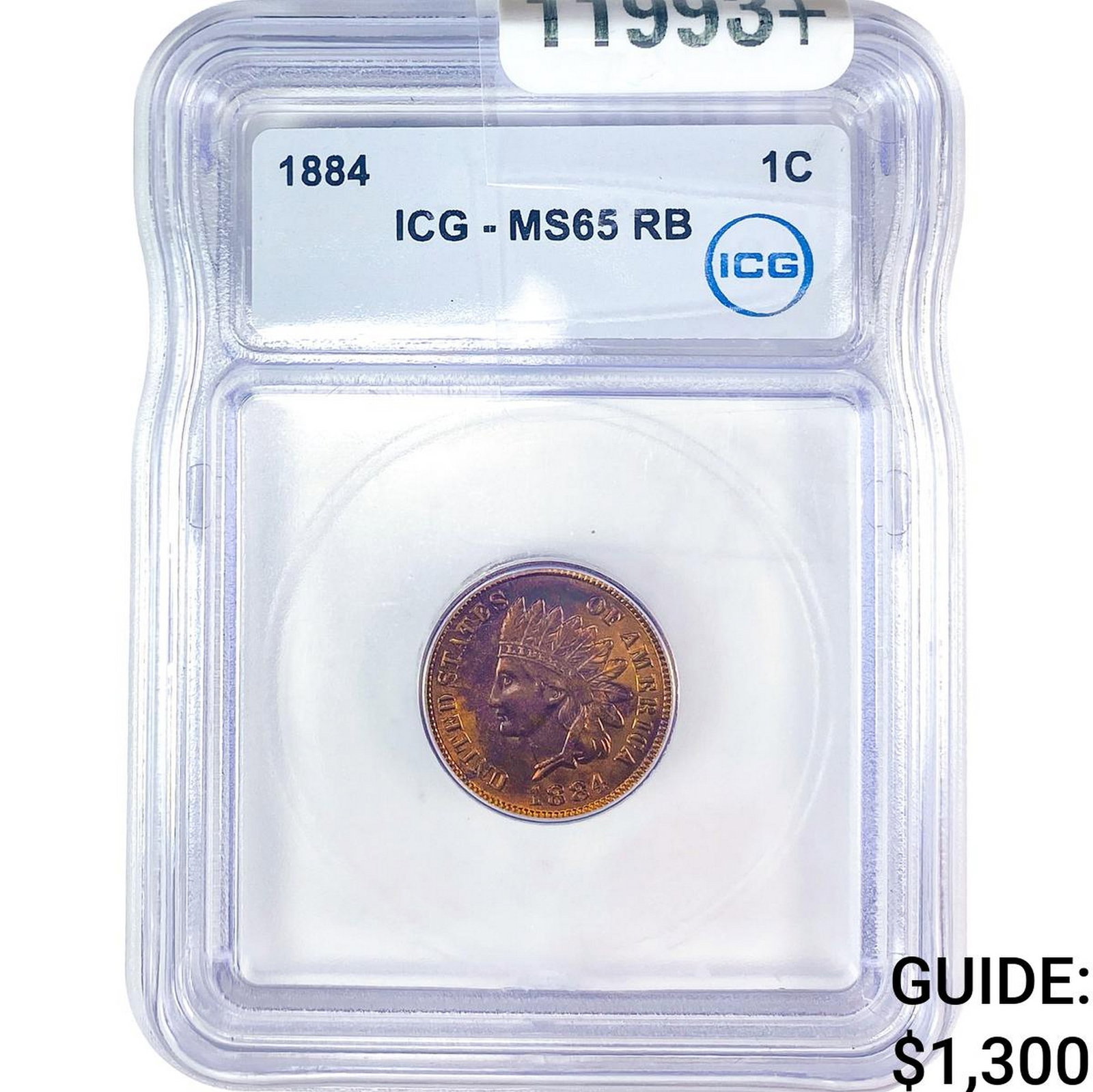 1884 Indian Head Cent ICG MS65 RB: 1884 Indian Head Cent ICG MS65 RB