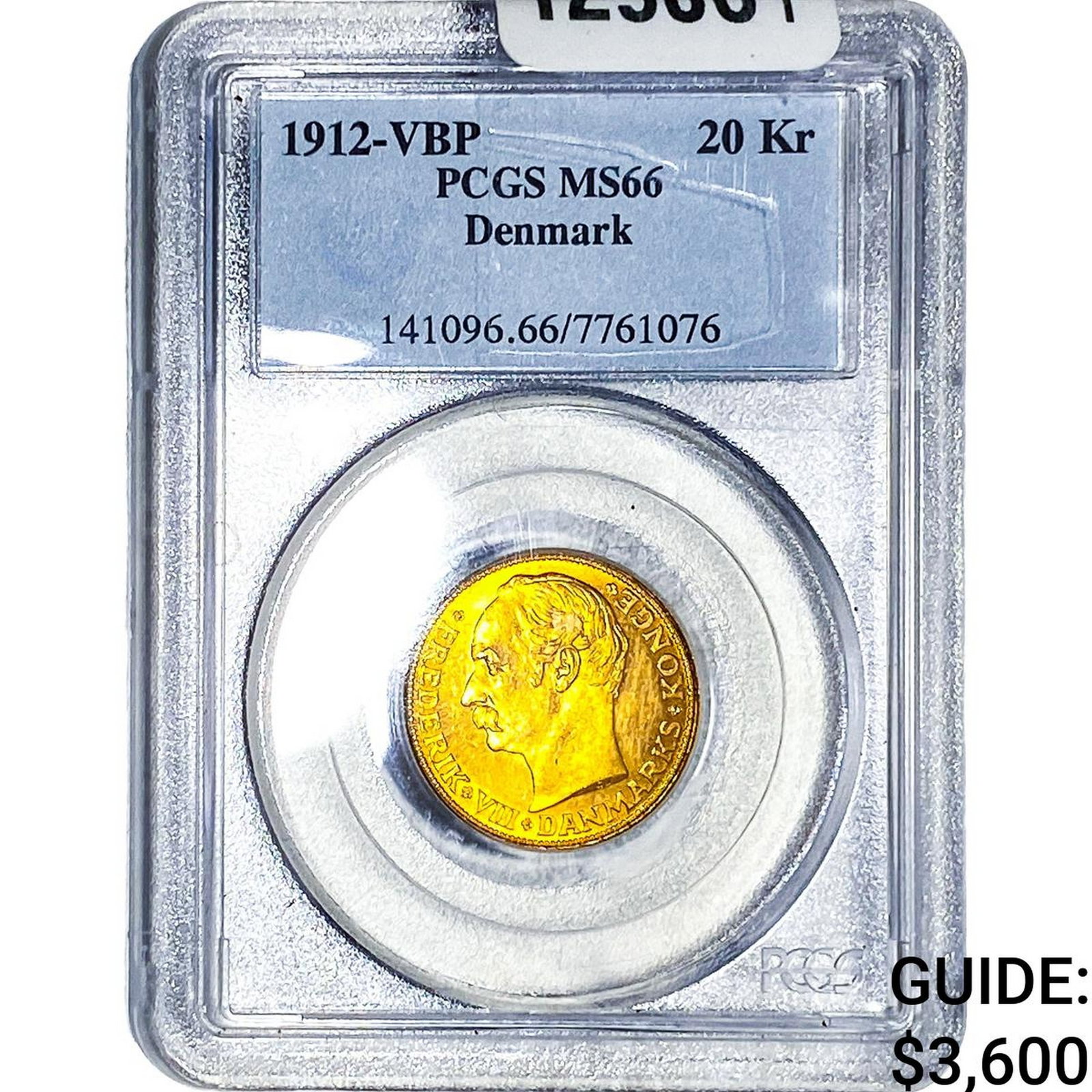 1912-VBP Denmark Gold 20 Kroner 0.2593ox AGW PCGS MS66 (1 of 4)