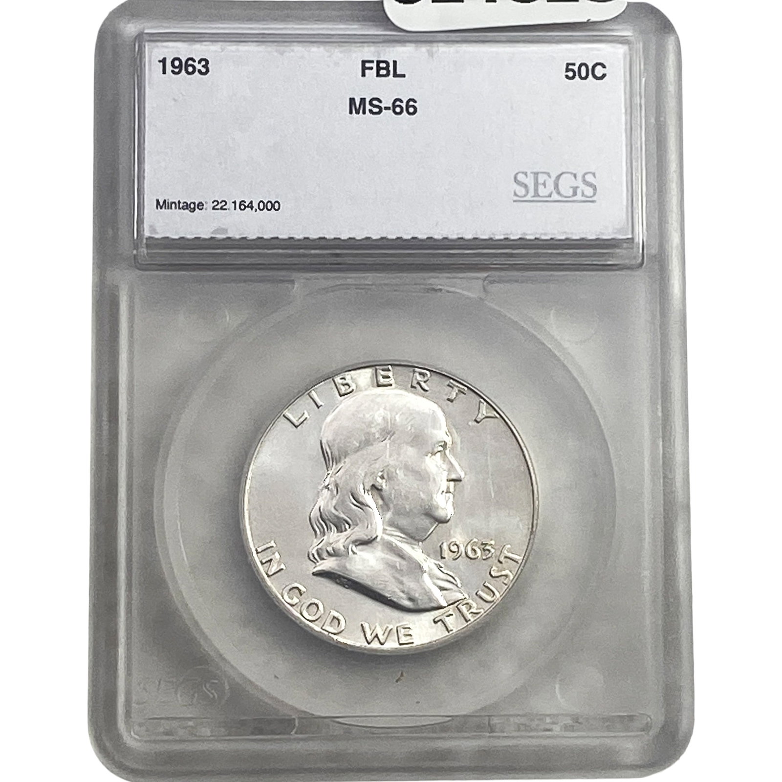 1963 Franklin Half Dollar SEGS MS66 (1 of 2)