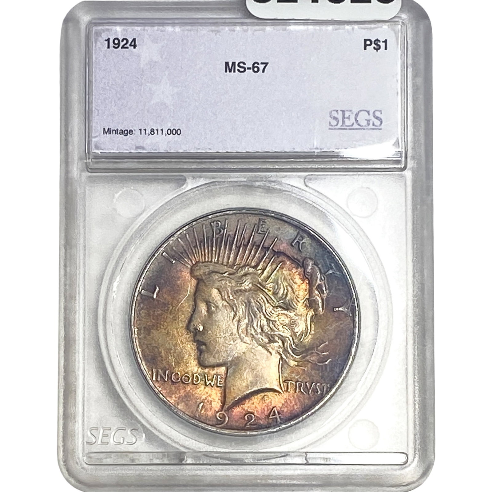 1924 Silver Peace Dollar SEGS MS67 (1 of 2)
