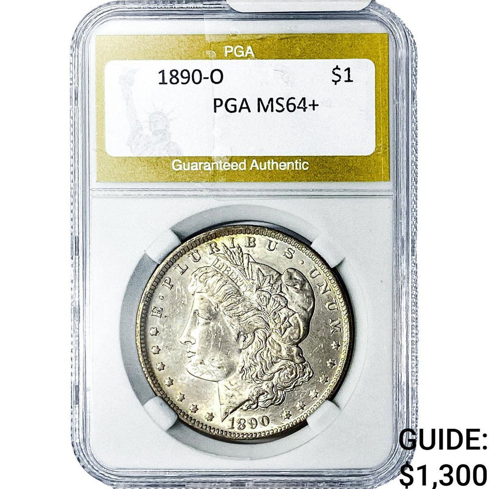 1890-O Morgan Silver Dollar PGA MS64+: 1890-O Morgan Silver Dollar PGA MS64+