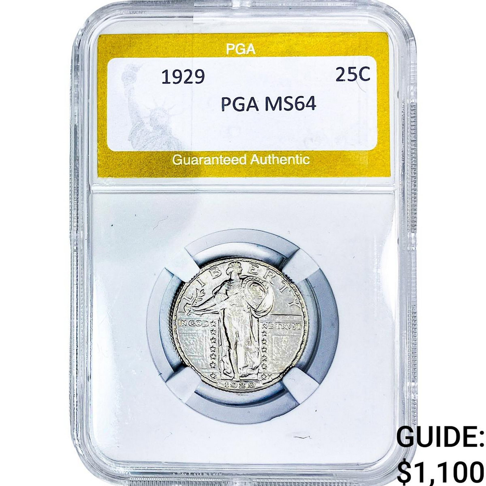 1929 Standing Liberty Quarter PGA MS64: 1929 Standing Liberty Quarter PGA MS64