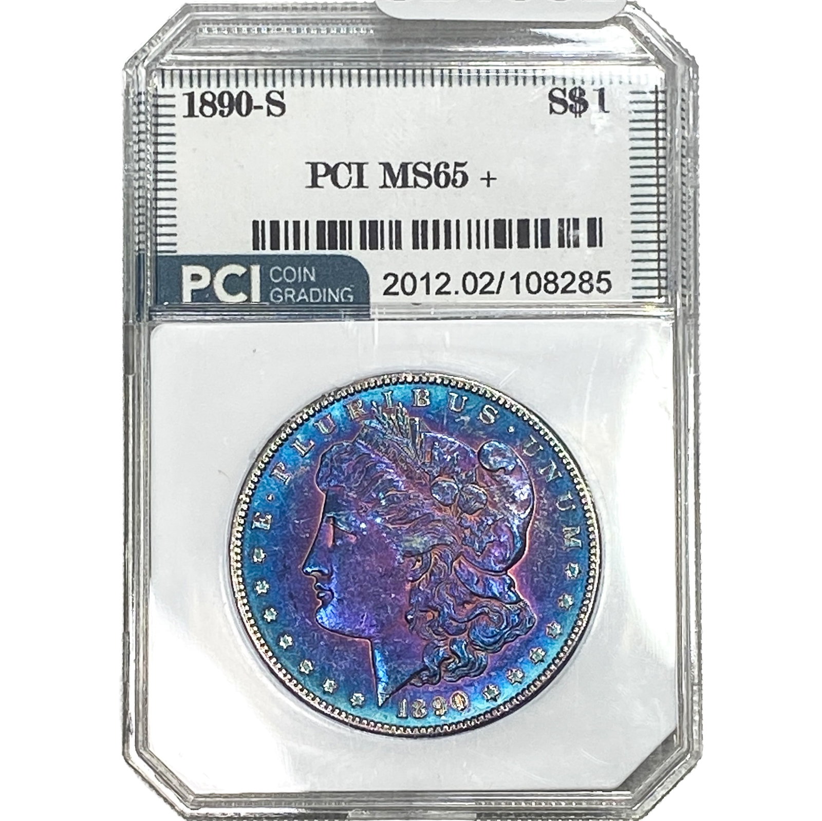 1890-S Morgan Silver Dollar PCI MS65+ (1 of 2)