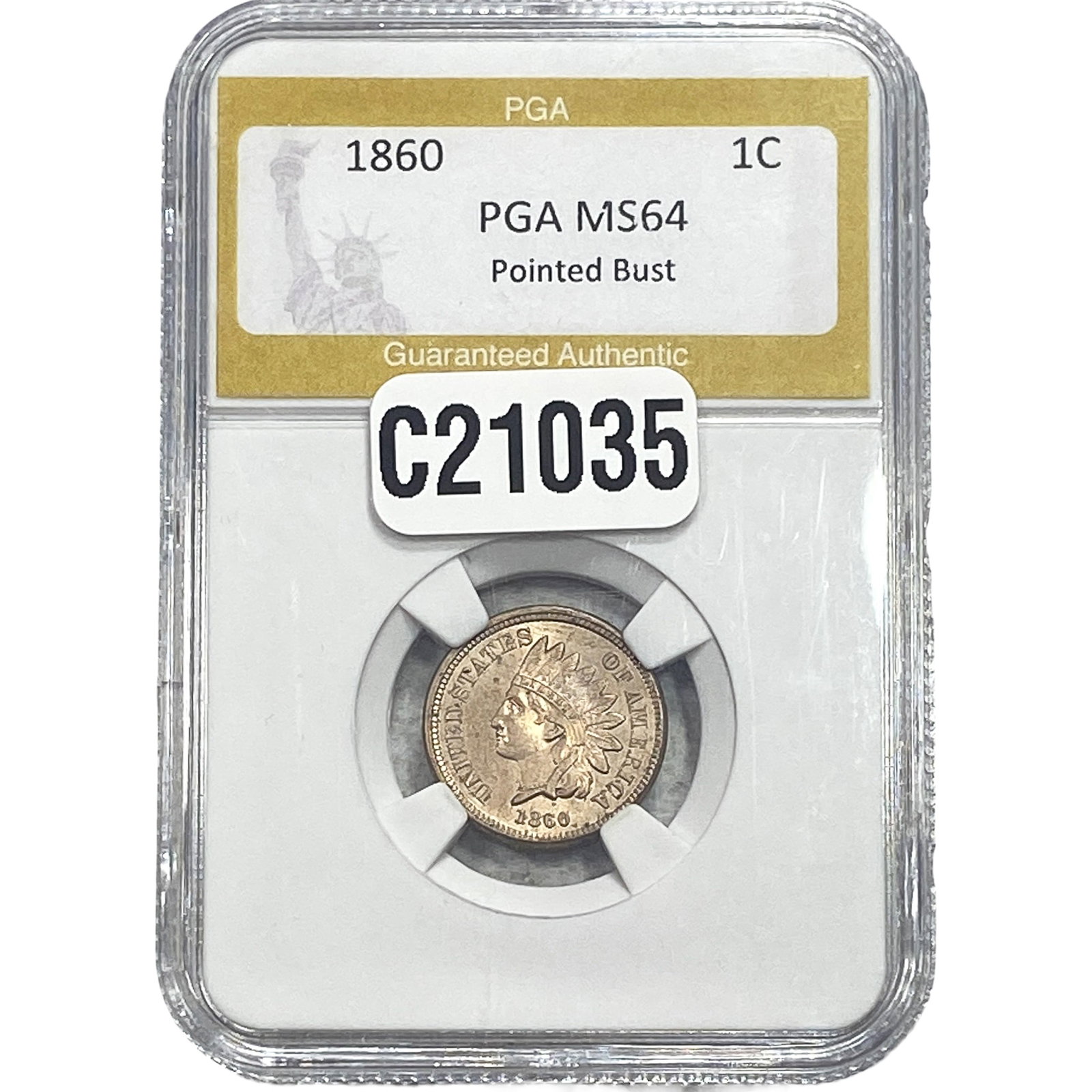 1860 Indian Head Cent PGA MS64: 1860 Indian Head Cent PGA MS64