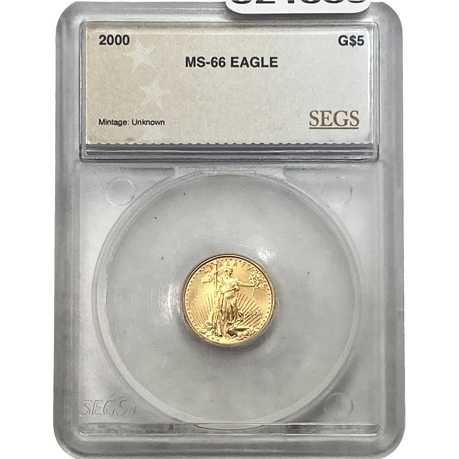 2000 $5 1/10 oz Gold Eagle SEGS MS66 (1 of 2)