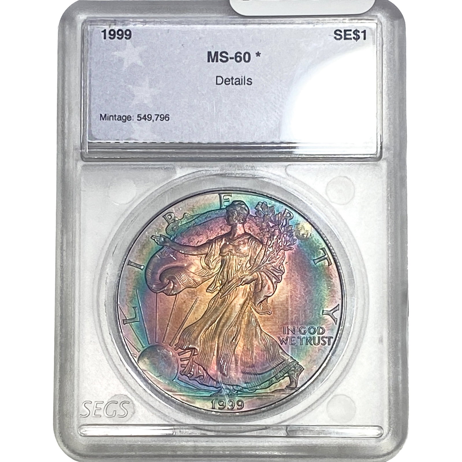 1999 Silver Eagle SEGS MS60* (1 of 2)