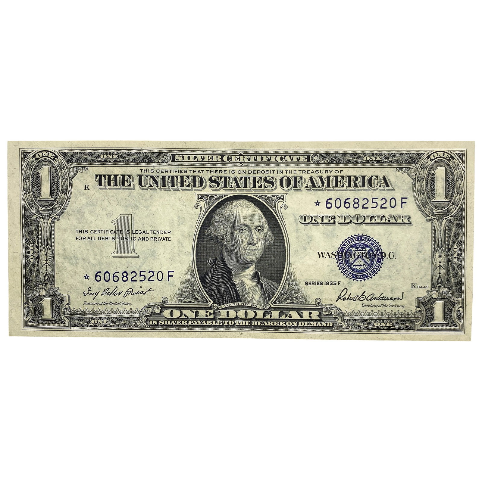 1935F $1 Silver Certificate Blue Note (1 of 2)
