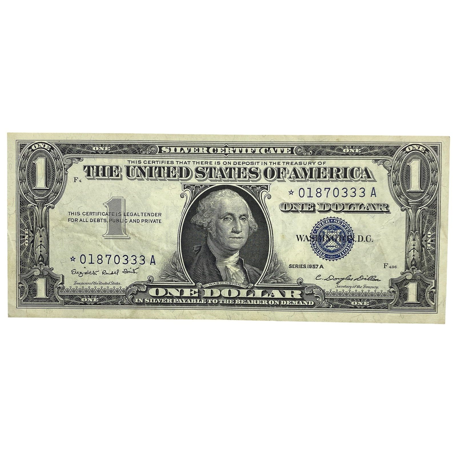 1957A $1 Silver Certificate Blue Note (1 of 2)