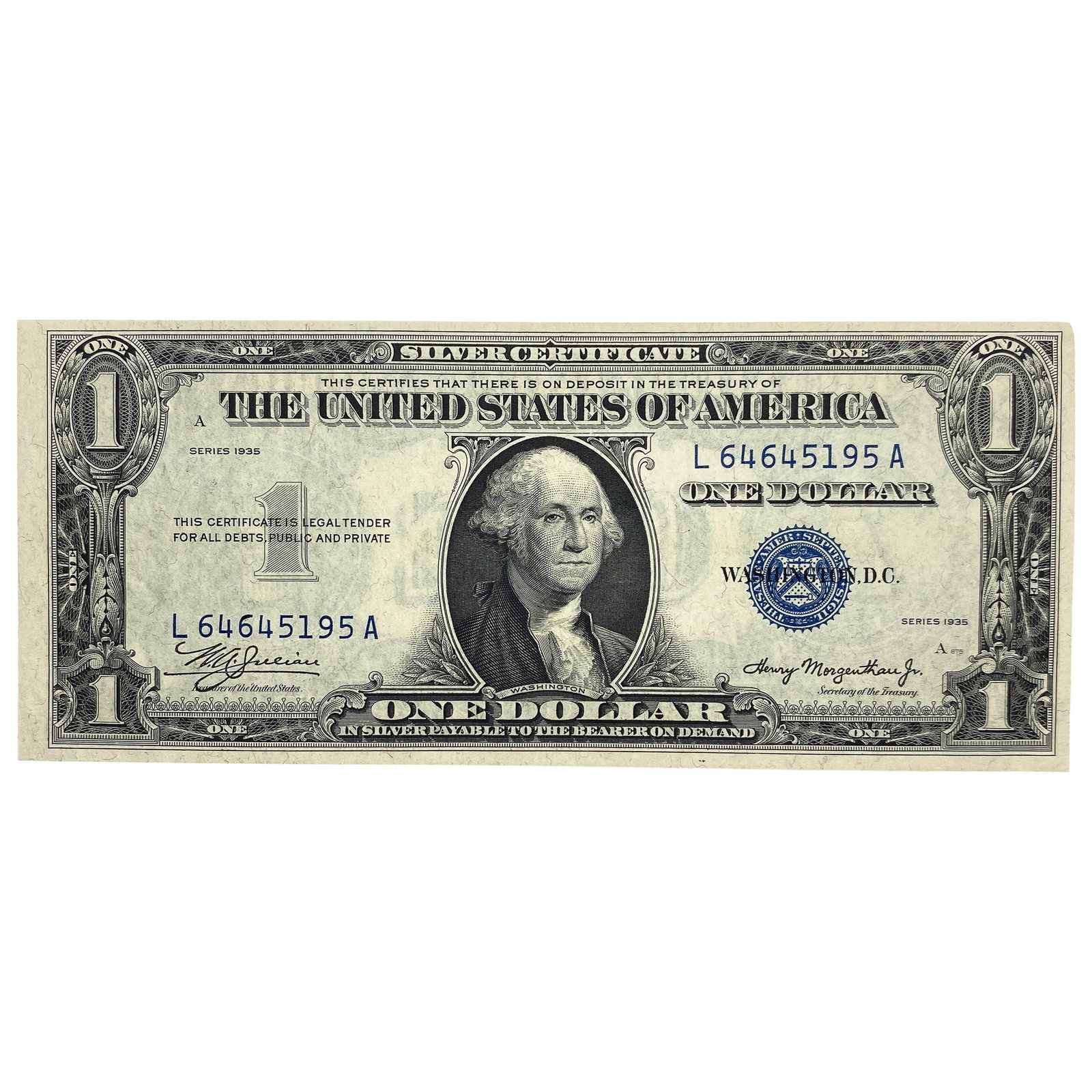 1935 $1 Silver Certificate Blue Note (1 of 2)