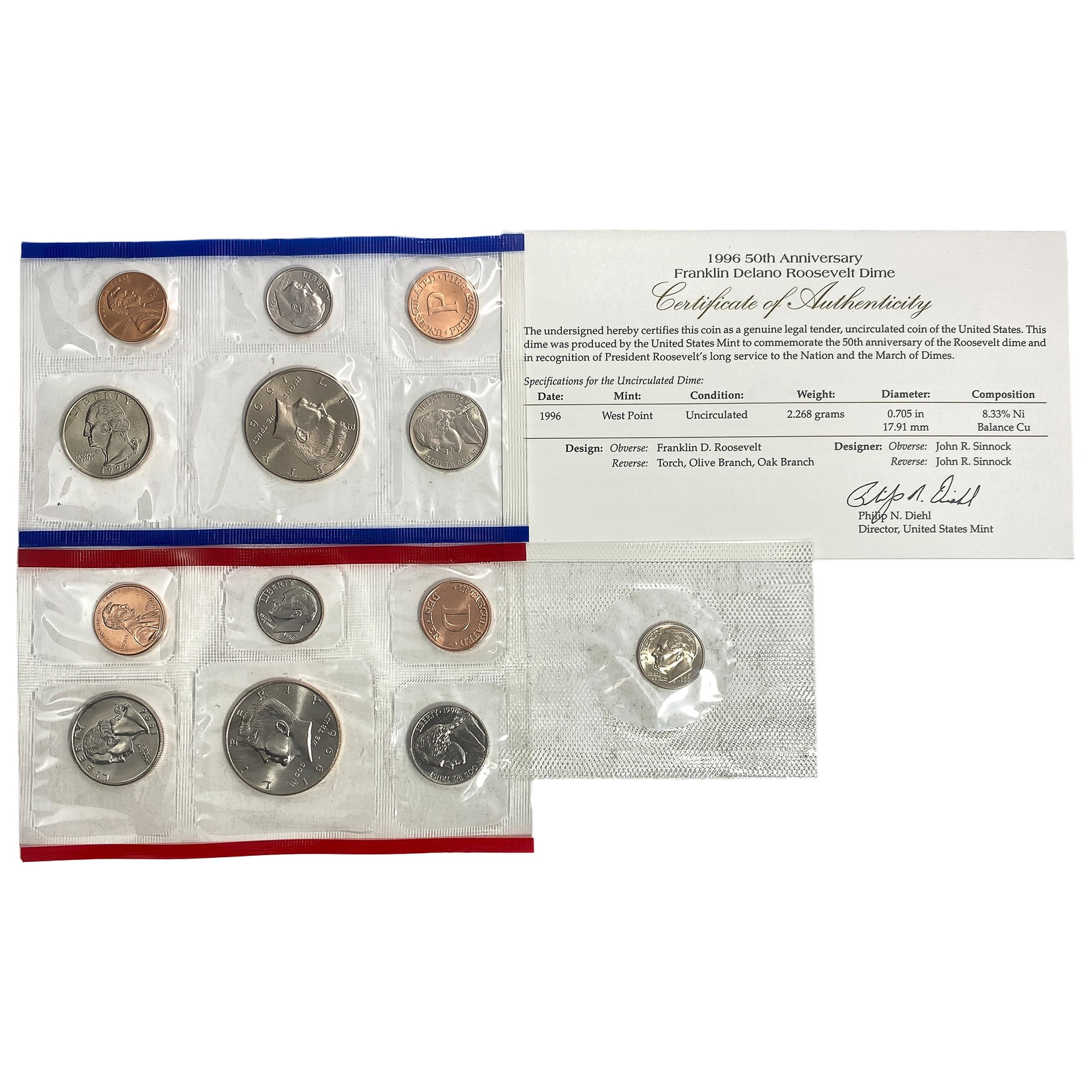 1996 U.S. Mint UNC Coin Set (1 of 2)