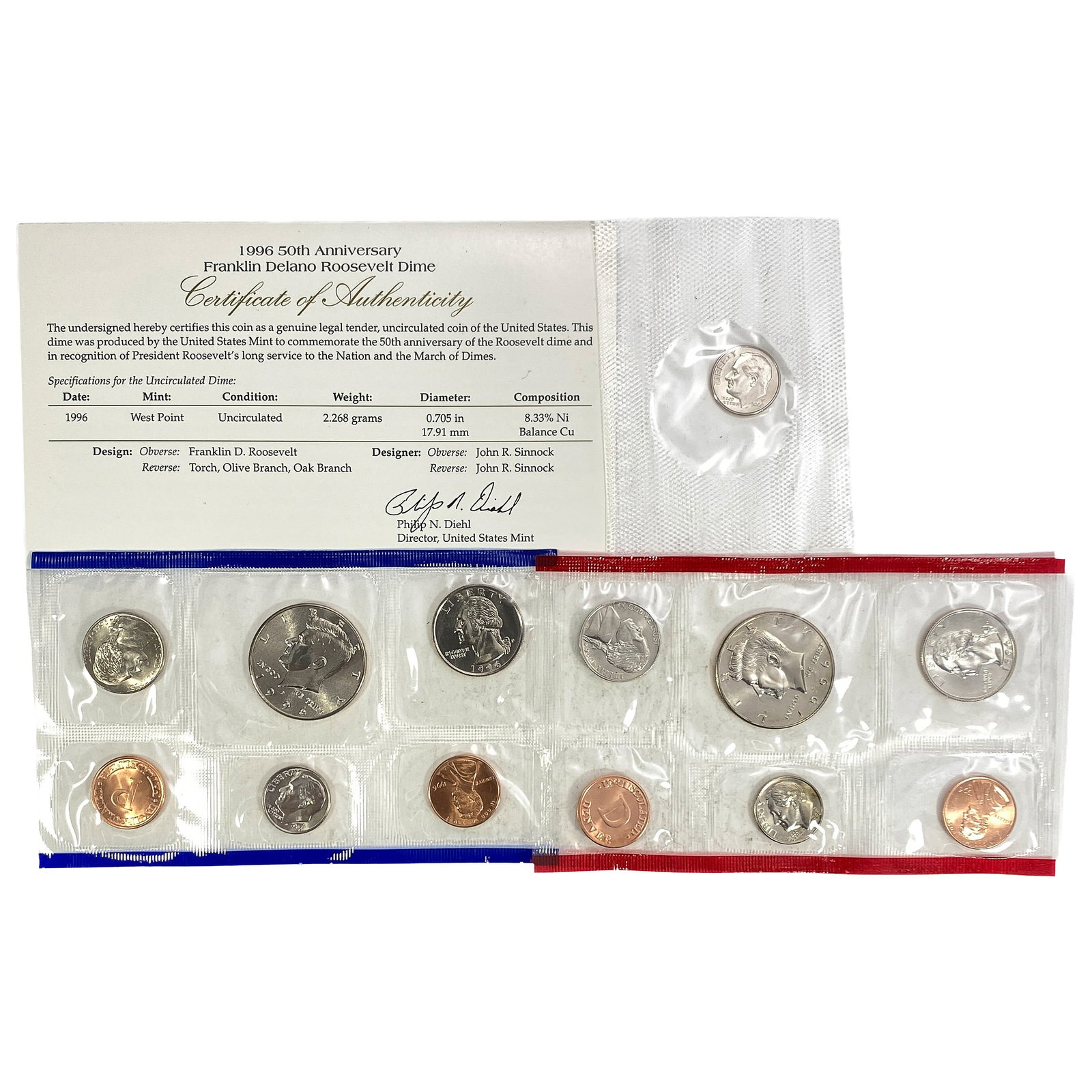 1996 U.S. Mint UNC Coin Set: 1996 U.S. Mint UNC Coin Set