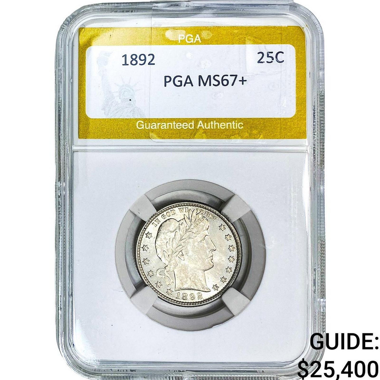 1892 Barber Quarter PGA MS67+ (1 of 2)