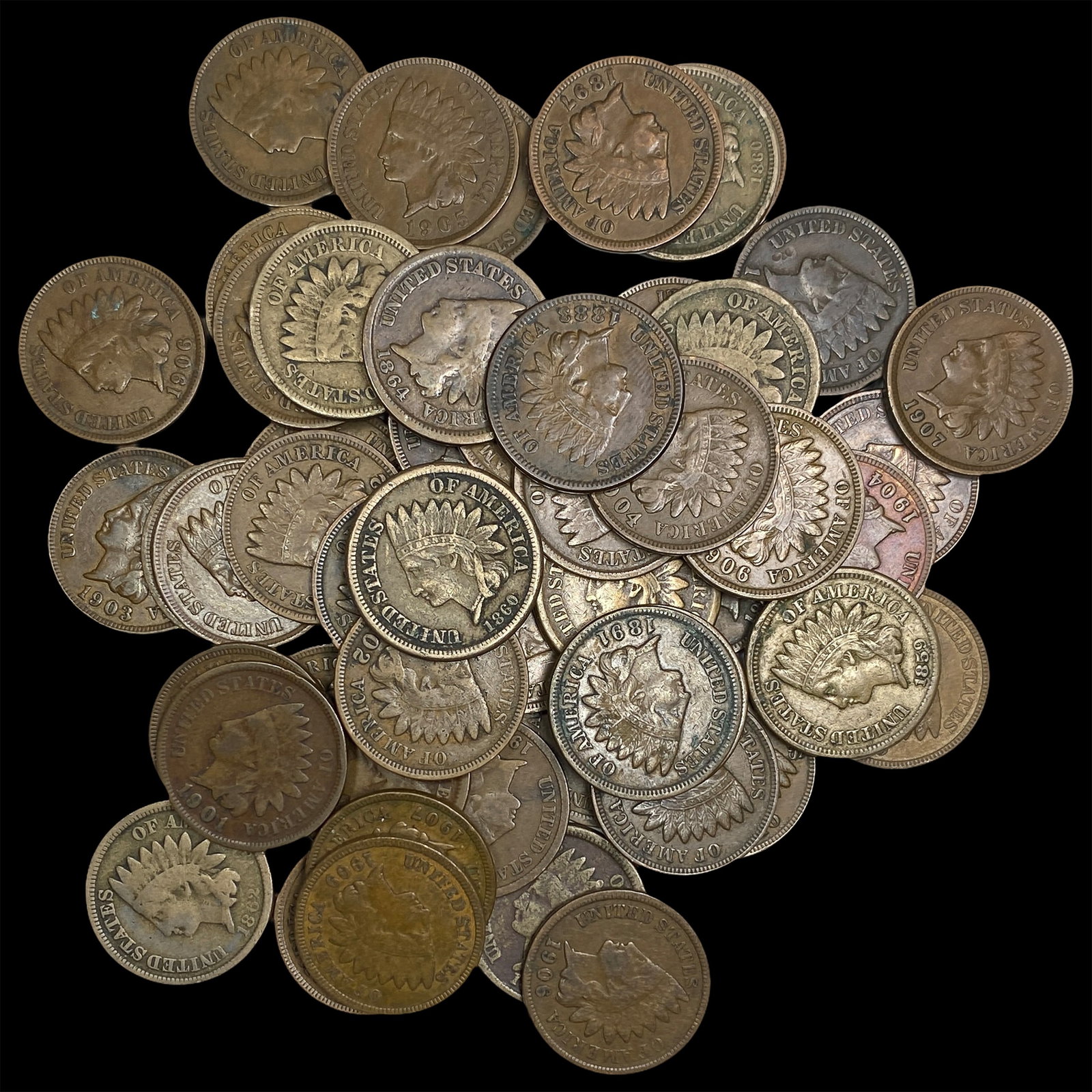 Mixed Dates Indian Head Cent (1 of 2)