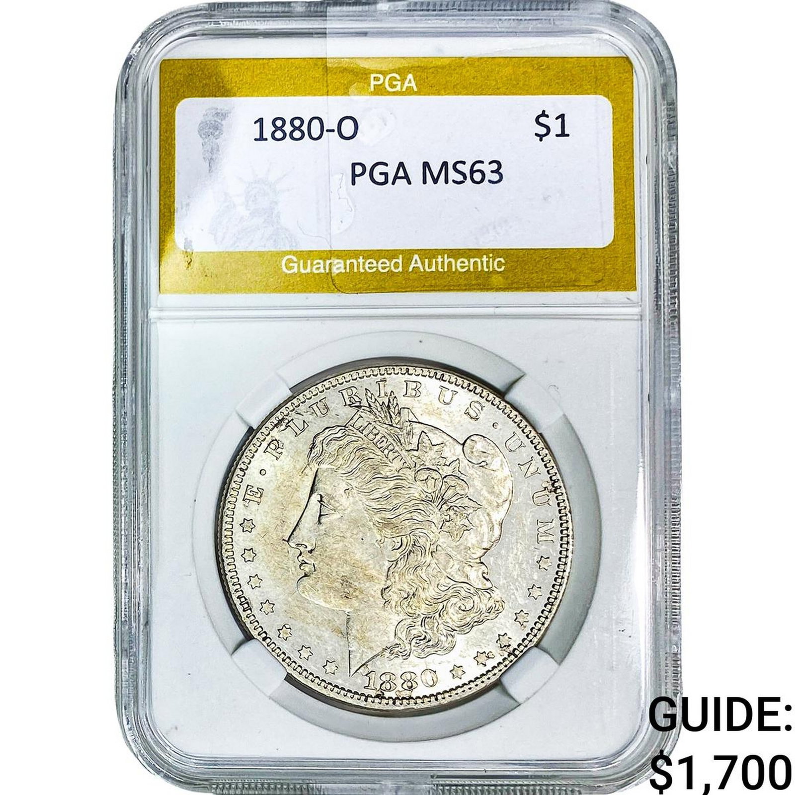 1880-O Morgan Silver Dollar PGA MS63 (1 of 2)