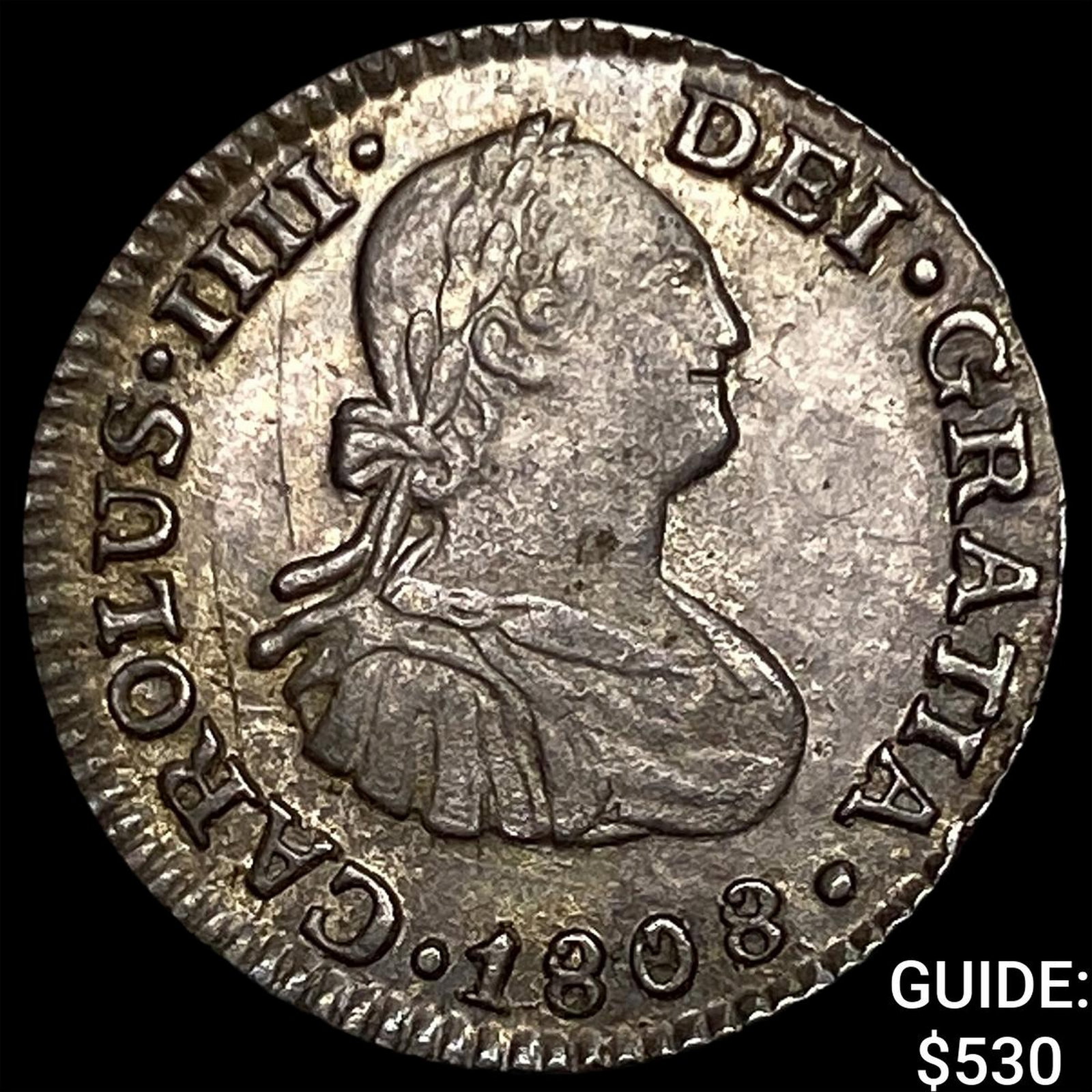 1808-TH Mexico Charles IV Silver 1/12 Real: 1808-TH Mexico Charles IV Silver 1/12 Real