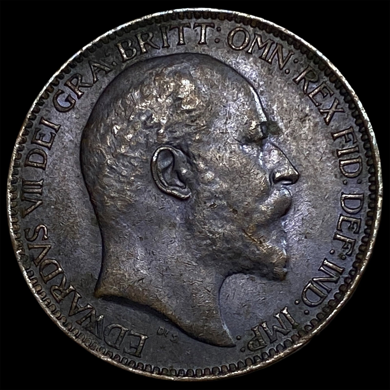1909 Great Britain Edward VII Bronze Farthing (1 of 2)