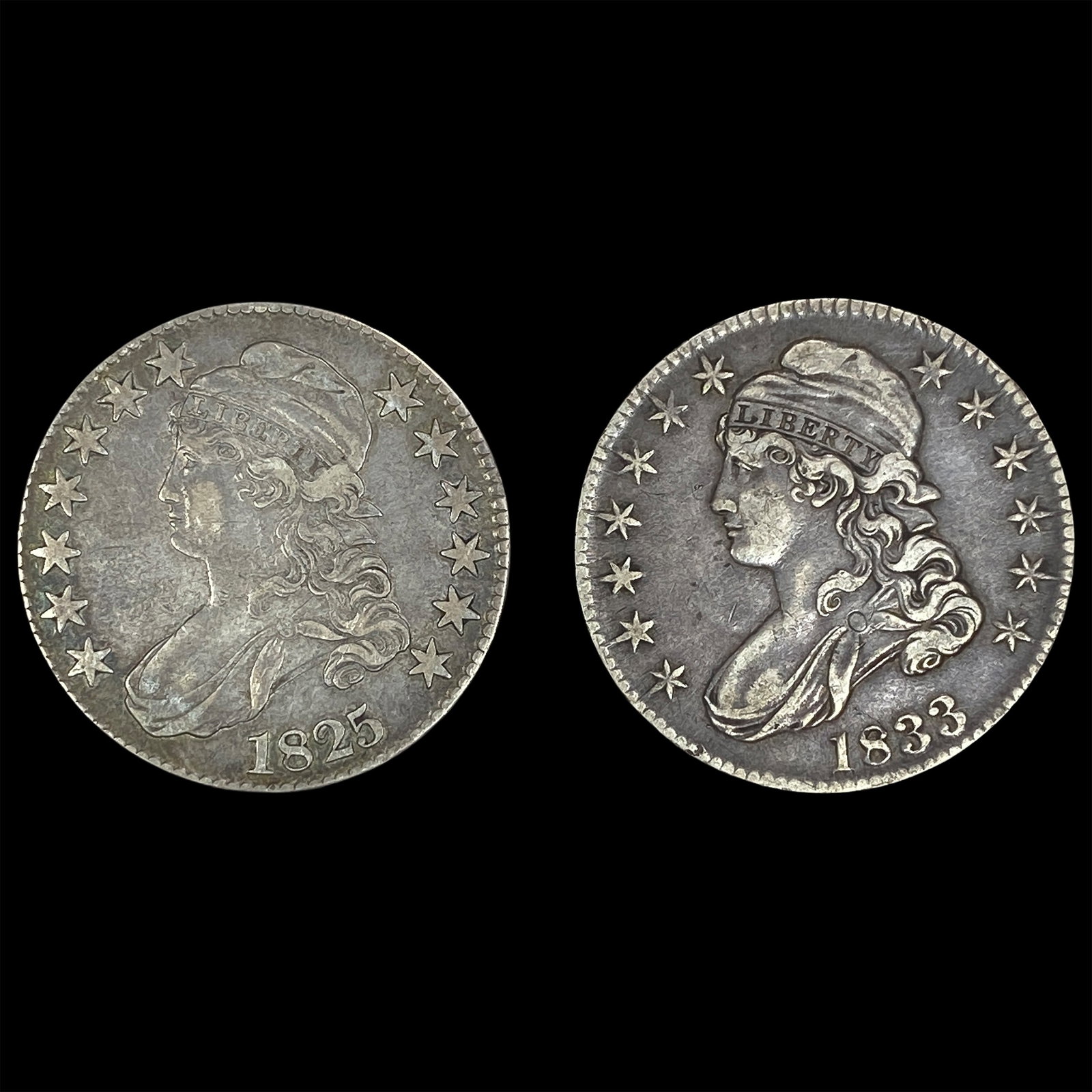 [2 Coins] 1825-1833 Capped Bust Half Dollar (1 of 2)