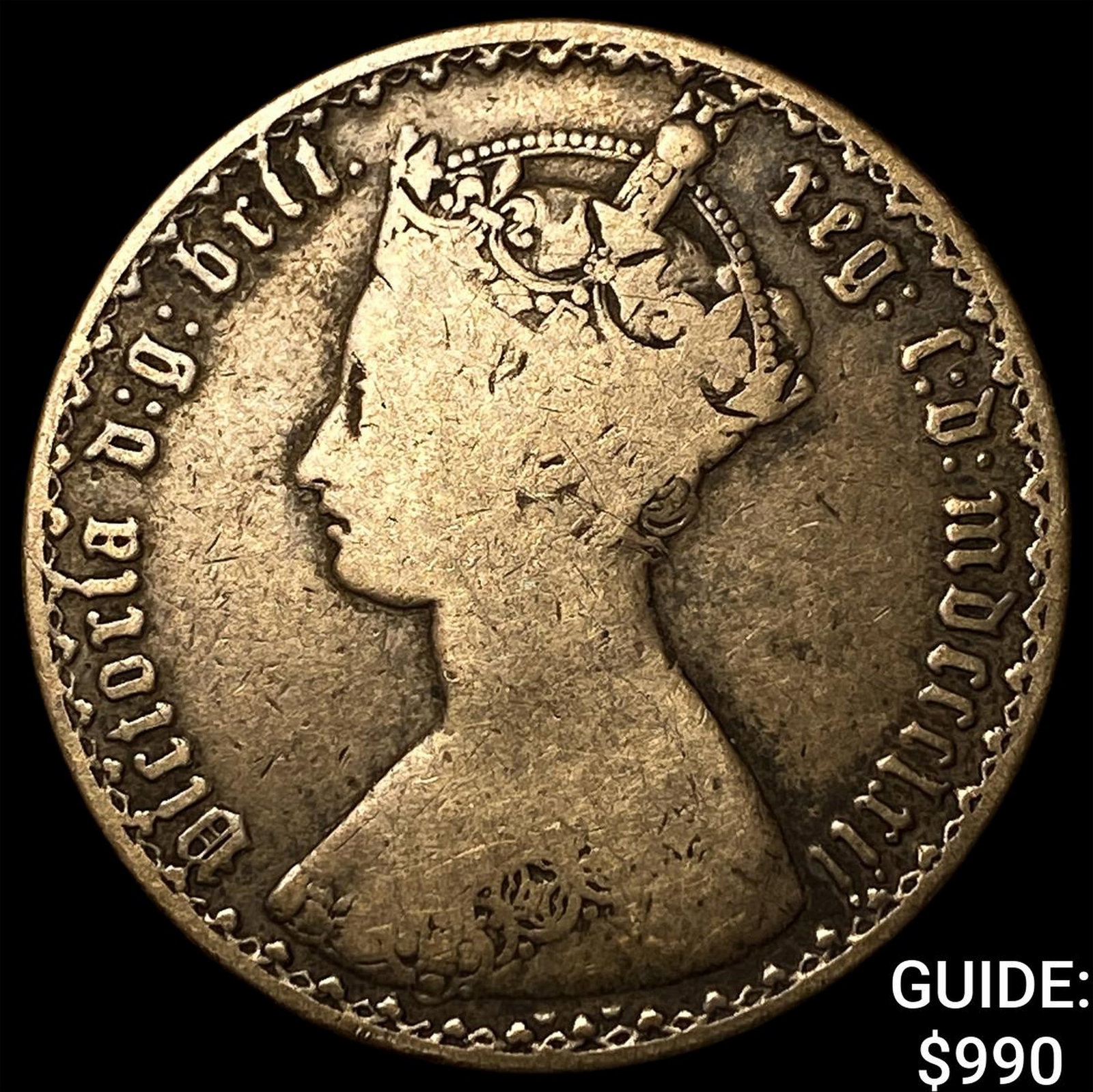 1862 Great Britain Victoria Silver 1 Florin KM-746.1: 1862 Great Britain Victoria Silver 1 Florin KM-746.1