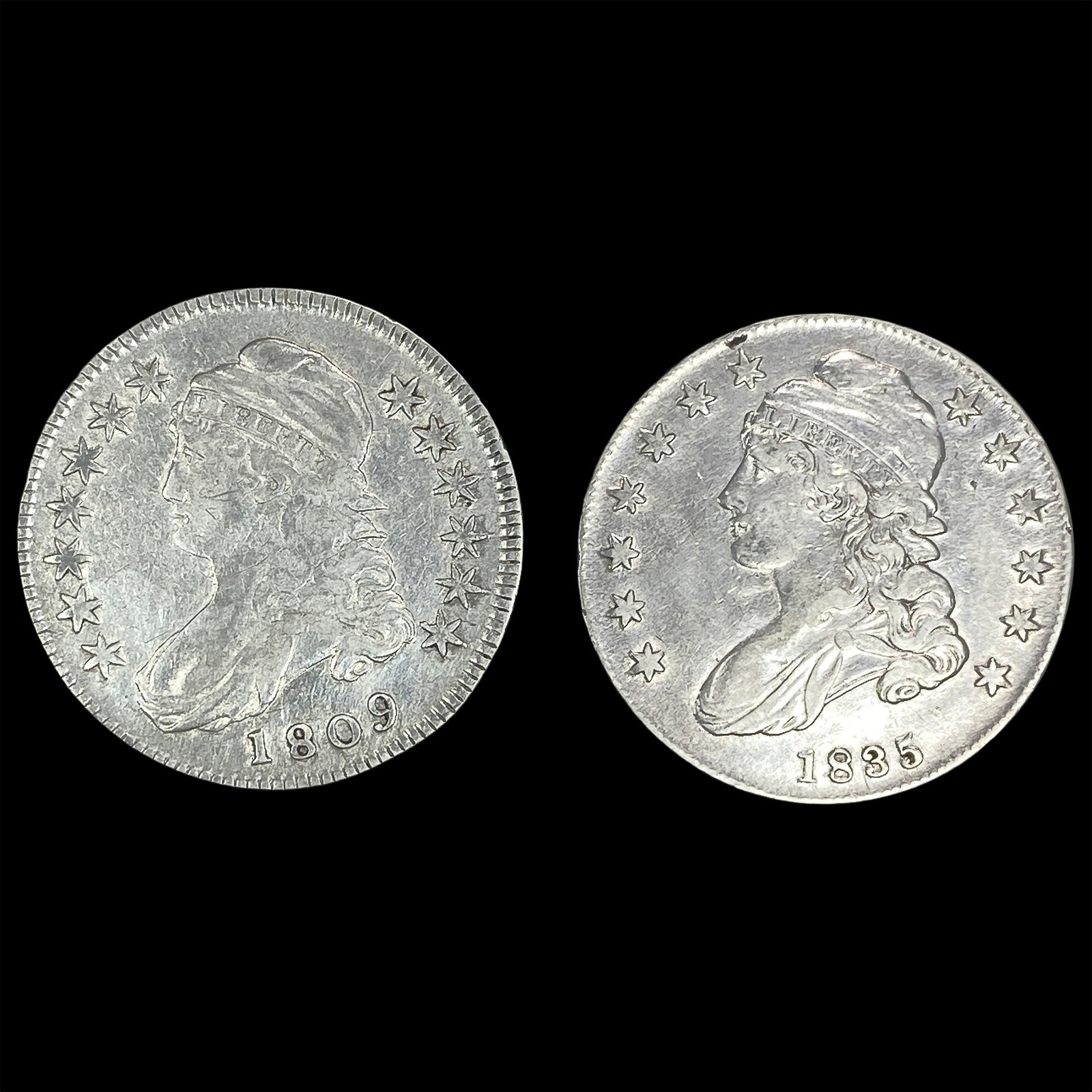 [2 Coins] 1809-1835 Capped Bust Half Dollar (1 of 2)
